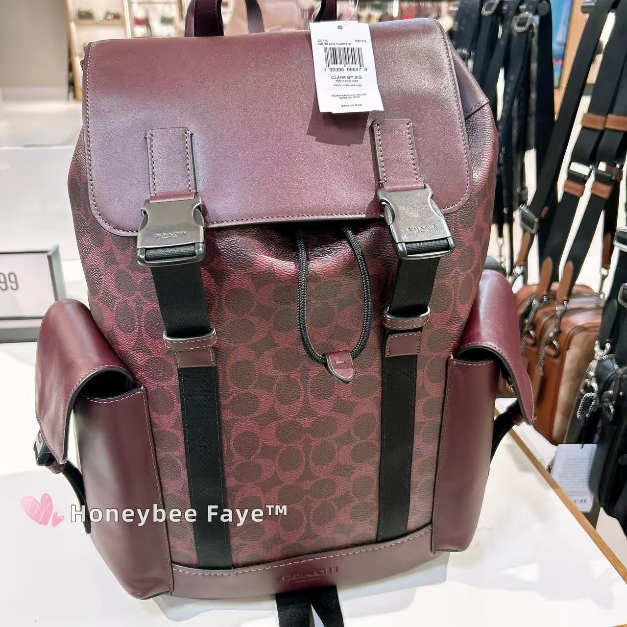 Coach MEN'S Clark Backpack In Signature Canvas CCF90 Size ONE SIZE - 2 Thumbnail