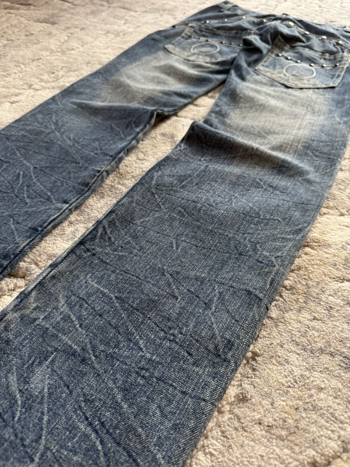 Le Grande Bleu (L.G.B.) T.S.H.H Japan Avant Garde Studded Zipper Denim Jeans Size US 28 / EU 44 - 18 Thumbnail