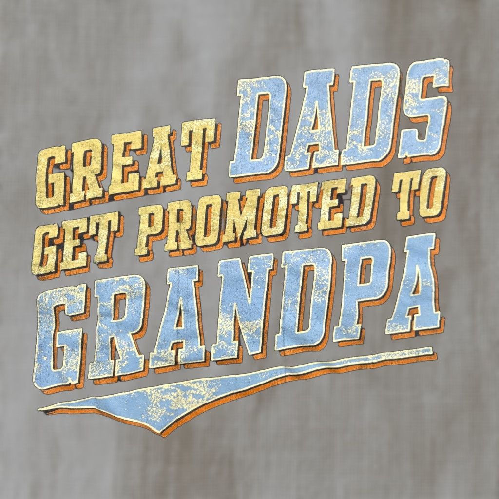Port & Company Port & Company Blue T-Shirt "Great Get Promoted to Grandpa" Funny Theme Men's L Regular Short Sleeve Size US L / EU 52-54 / 3 - 1 Thumbnail