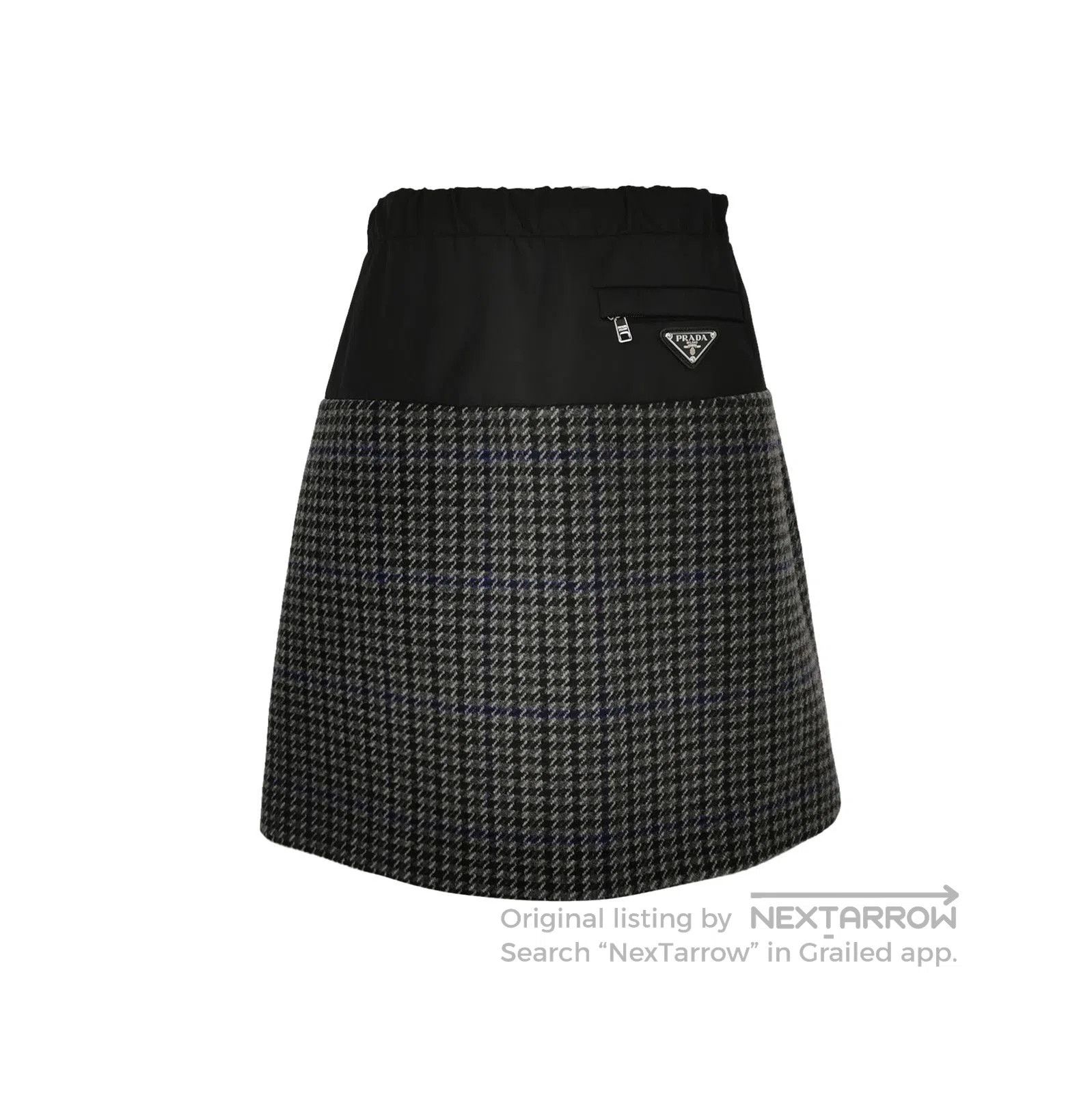 Prada Prada Colorblock Wool Blend Check Skirt . Size 37" - 1 Thumbnail