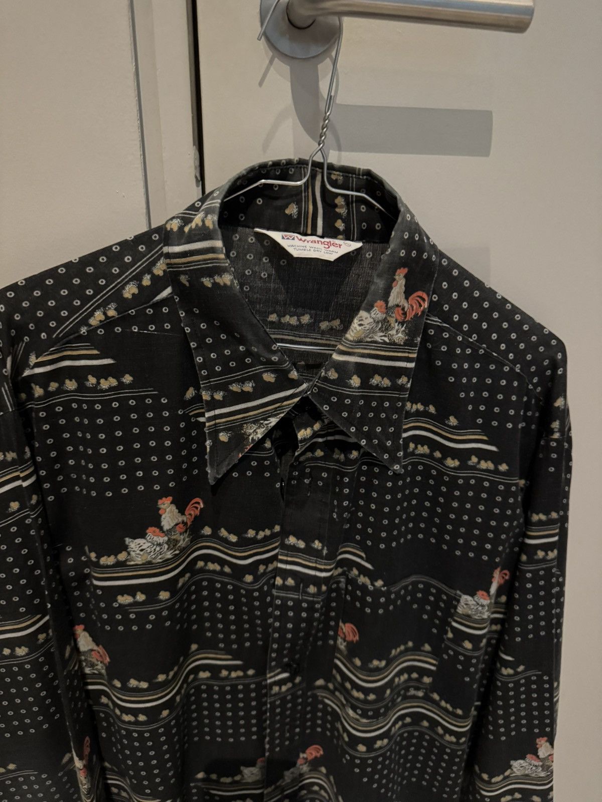 Wrangler Very fun vintage shirt with chicken print graphic Size US XL / EU 56 / 4 - 3 Thumbnail
