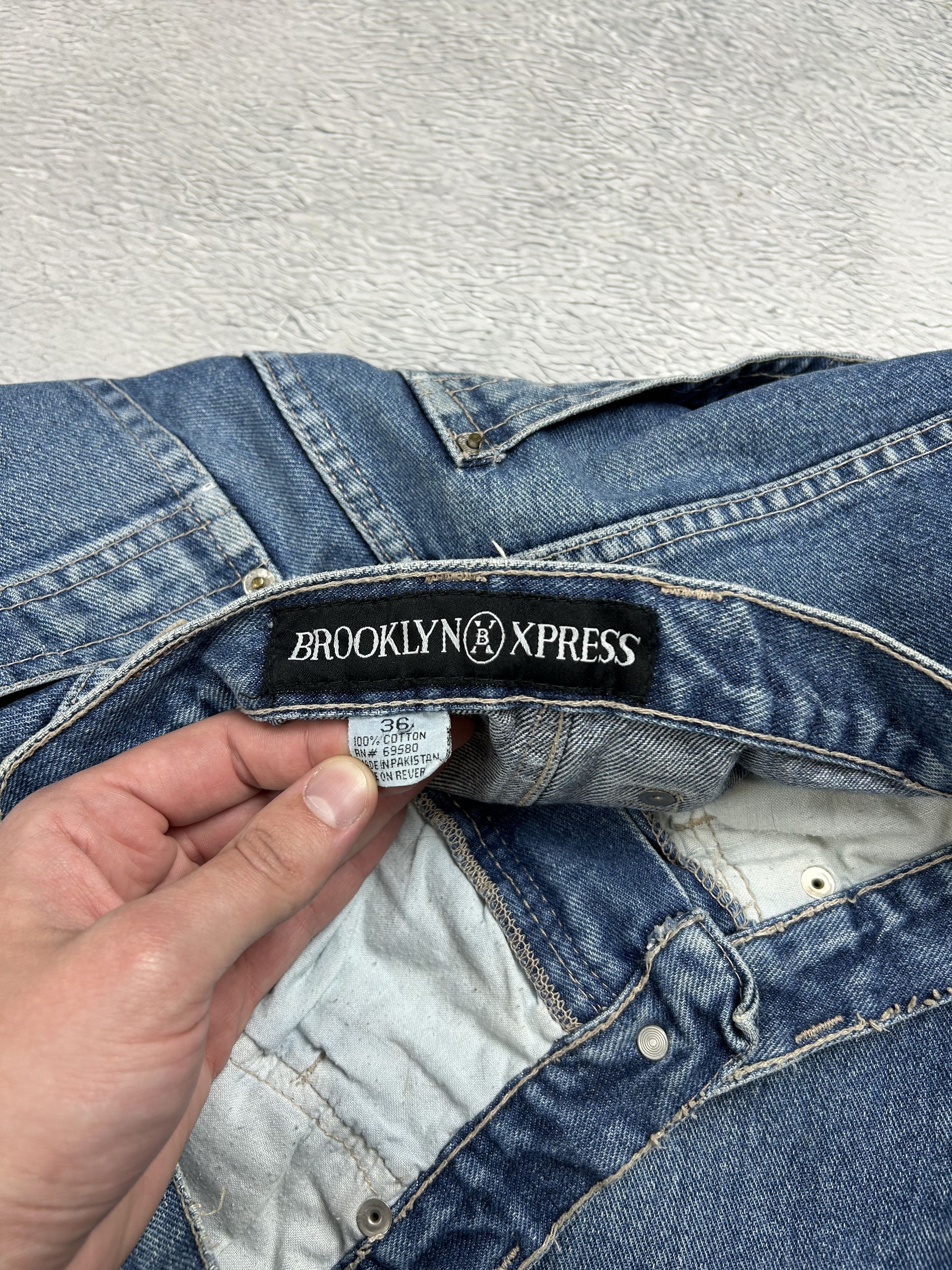 JNCO × Japanese Brand × Vintage Brooklyn Xpress Vintage carpenter jeans Baggy Work wear Rap Size US 36 / EU 52 - 11 Thumbnail