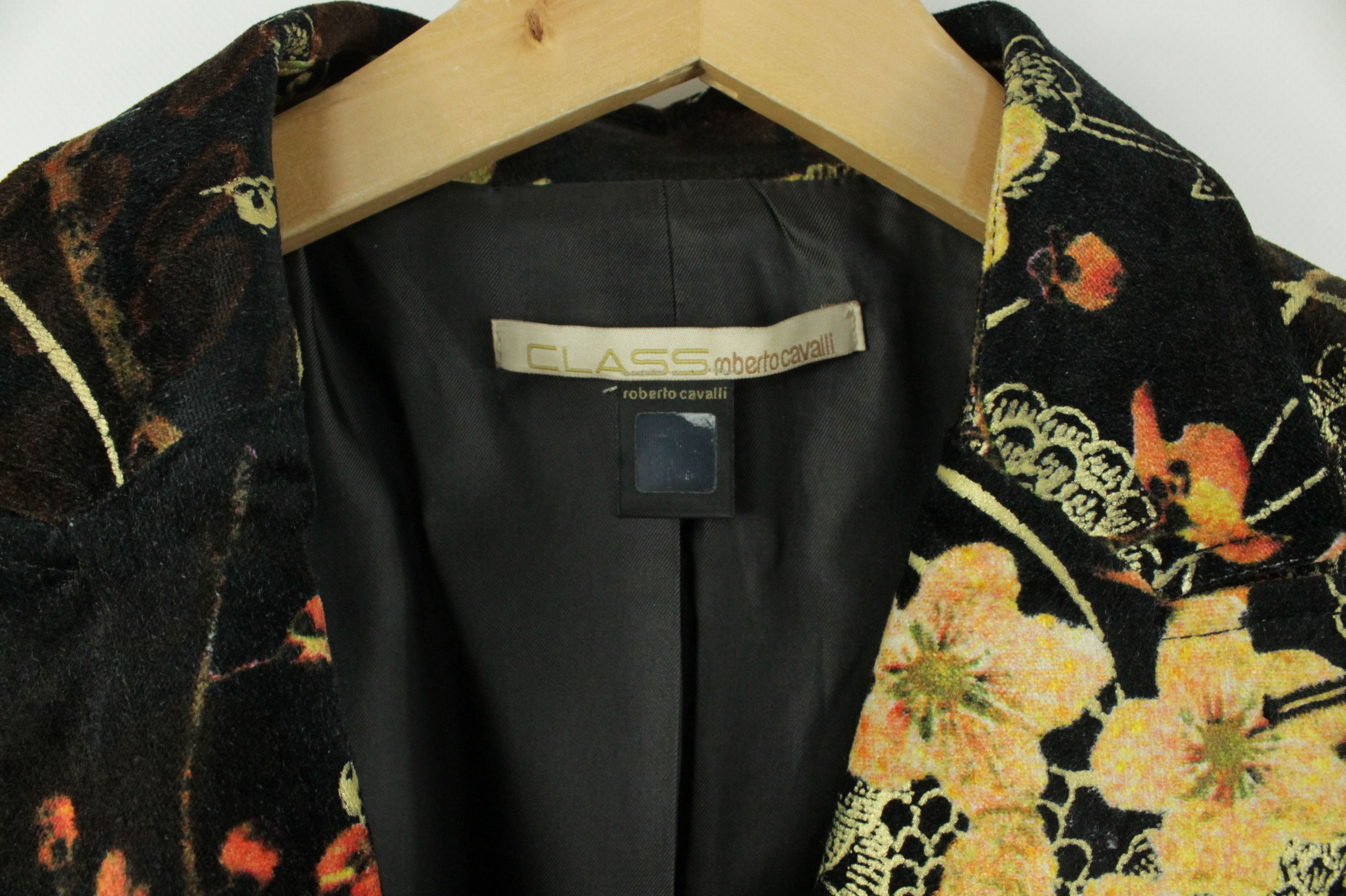 Roberto Cavalli Y2k Roberto Cavalli Class Floral Pattern Blazer Jacket Size L / US 10 / IT 46 - 3 Thumbnail