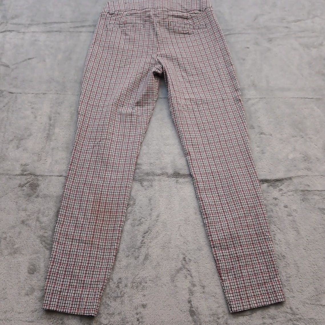 Vintage Maurices Ankle Pants Womens Medium Purple Plaid Pull On Skinny 30x27 Mid Rise Pants Size 32" / US 10 / IT 46 - 5 Thumbnail