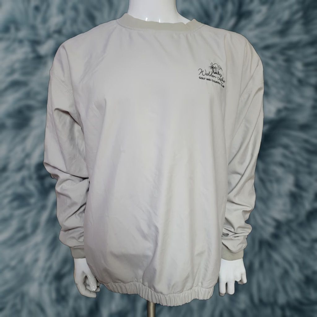 Alden VINTAGE Walden Lake Golf & Country Club Pullover Windbreaker Casual Mens L Gray 100% Polyester Gear For Sports Size US L / EU 52-54 / 3 - 1 Thumbnail