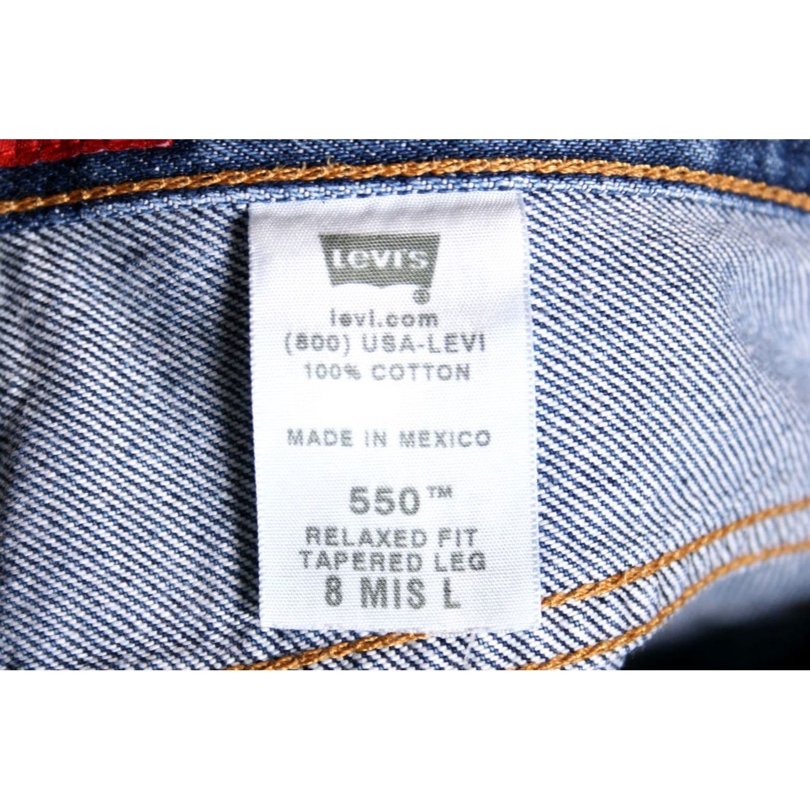 Levi's VINTAGE Levi's 550 Jeans Blue Denim Cotton 8 Long Women Tapered Relaxed Fit 25x32 Rise 11 Inseam 32 ShirtS? Size 30" / US 8 / IT 44 - 8 Thumbnail