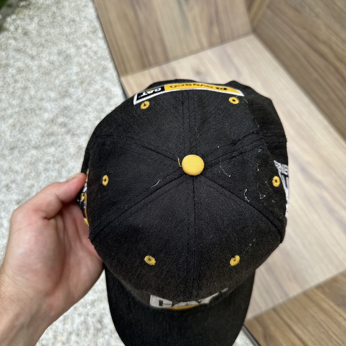 Caterpillar × Vintage Vintage Caterpillar Cap Work Wear Hat Y2K Trashed 00s USA Size ONE SIZE - 5 Thumbnail