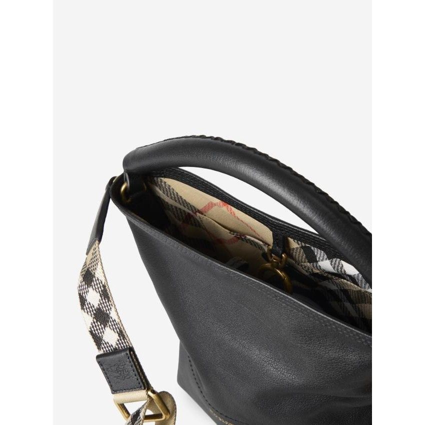 Burberry BURBERRY Mini B Clip Black Leather Bucket Bag New & Authenti Size ONE SIZE - 4 Thumbnail