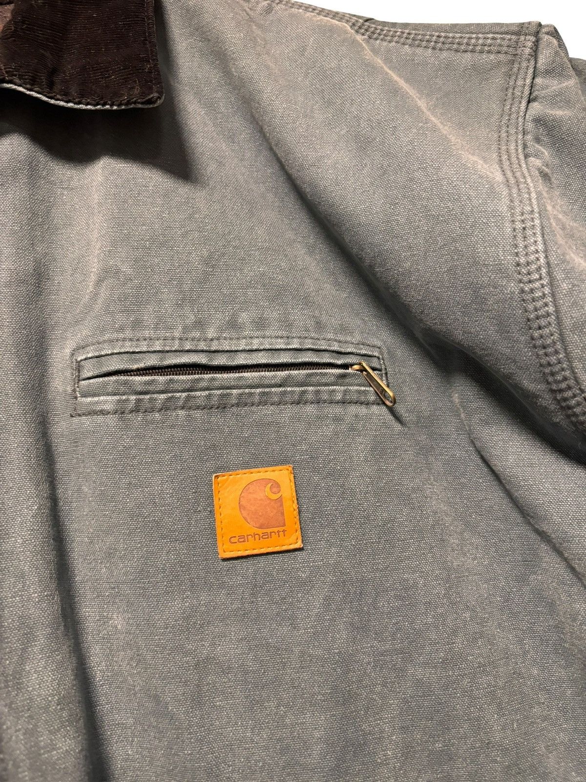 Carhartt Vintage Cahartt Blue Moss Detroit Canvas Jacket Blanket Line Size US XL / EU 56 / 4 - 2 Thumbnail