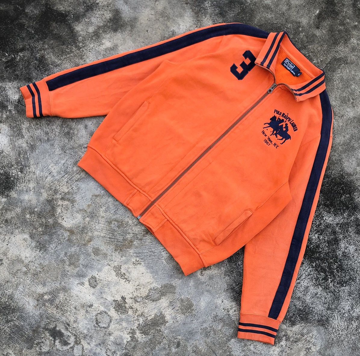 Denim & Supply Ralph Lauren × Polo Ralph Lauren × Vintage Polo Ralph Lauren vintage sweater full zipper faded colour Size US XL / EU 56 / 4 - 2 Thumbnail