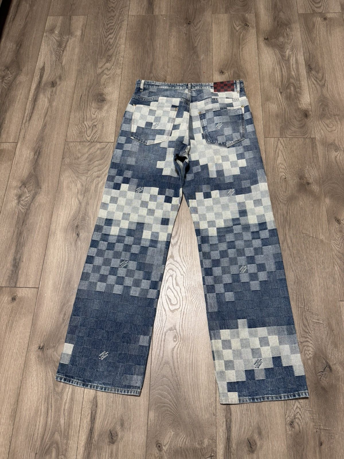 Louis Vuitton Louis Vuitton Pixel Denim Jeans Size 32 Size US 32 / EU 48 - 10 Thumbnail