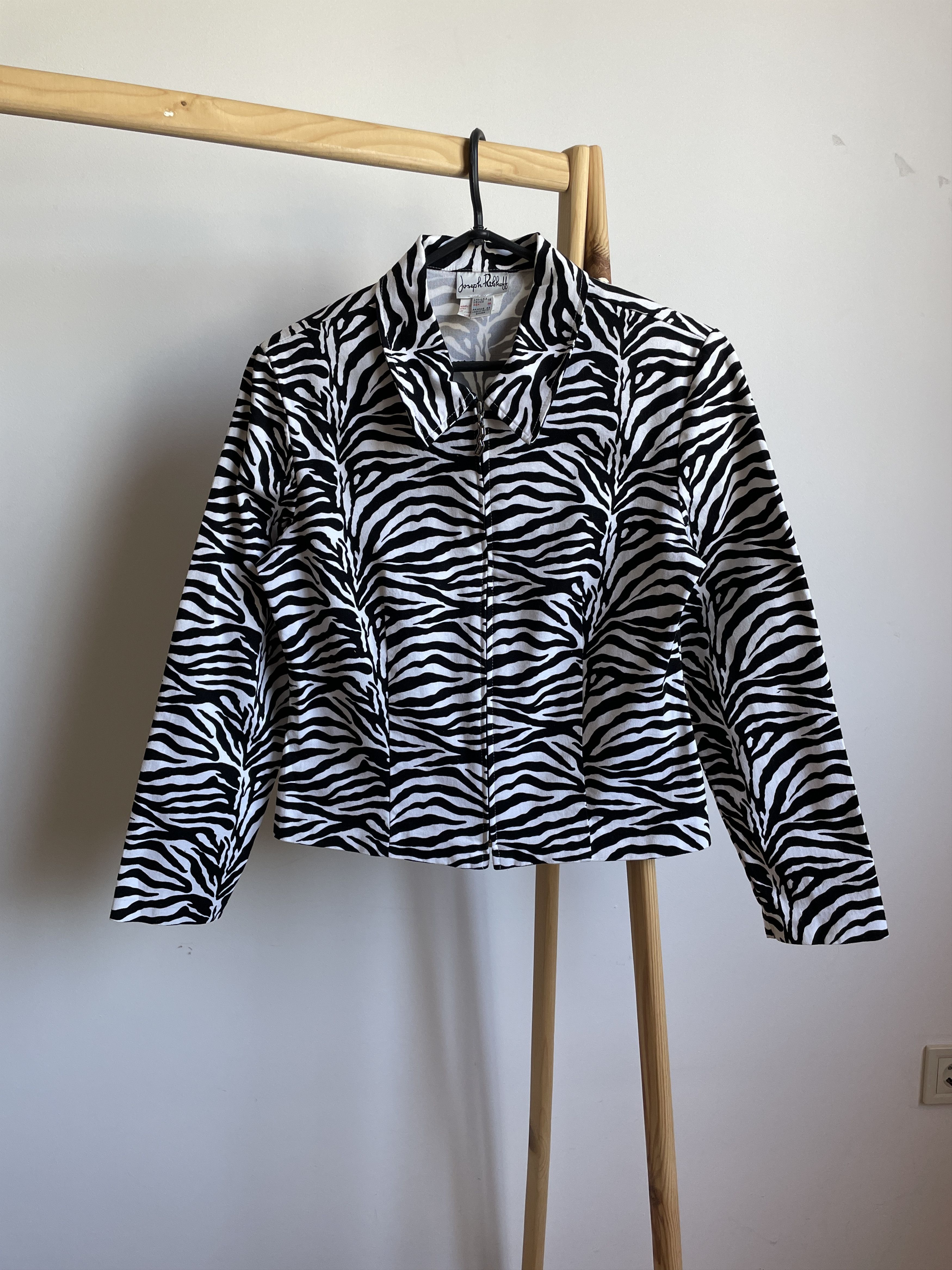 Joseph Ribkoff Joseph Ribkoff Vintage 90's Zebra Pattern Womens Jacket Size L / US 10 / IT 46 - 1 Thumbnail