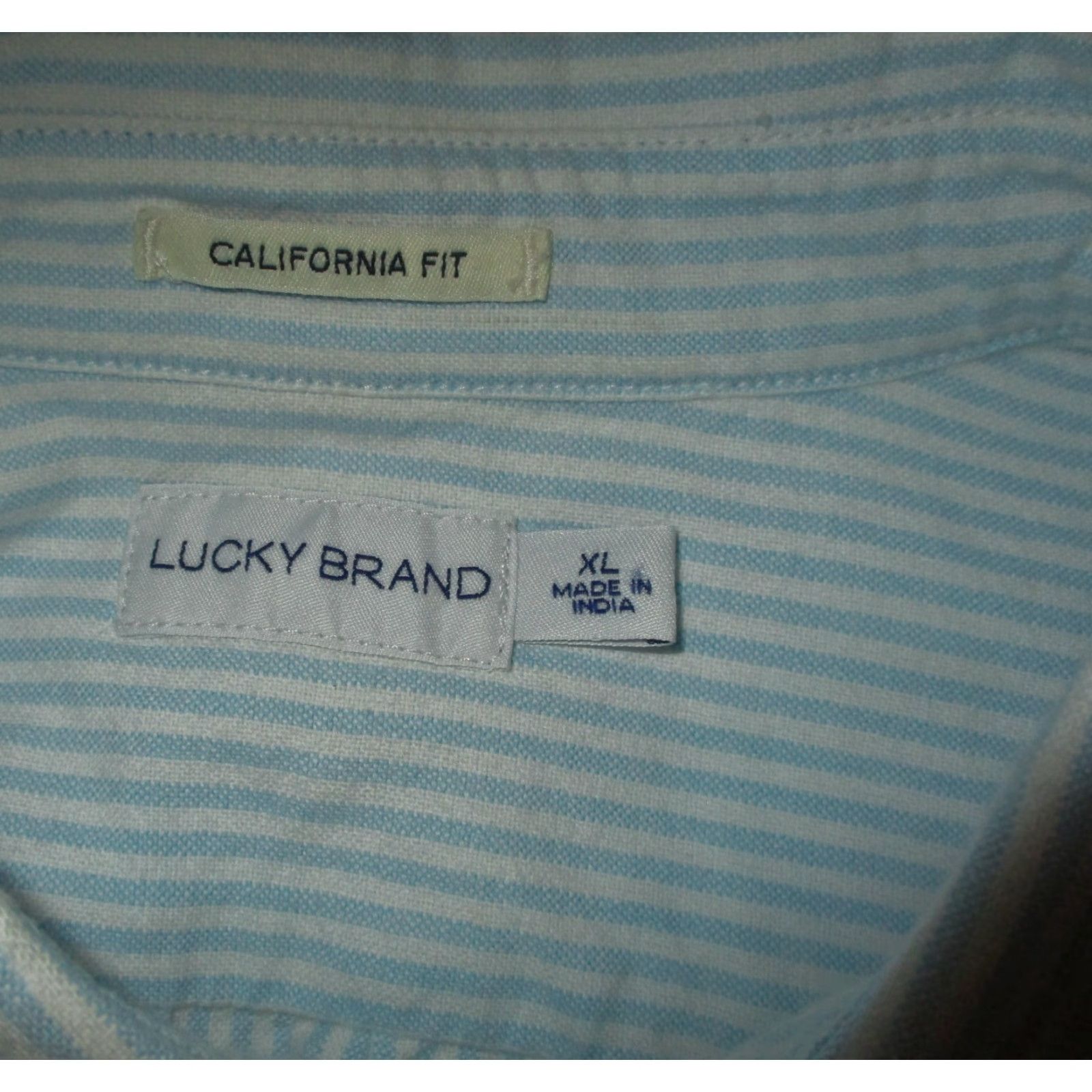 Lucky Brand Lucky Brand California Fit Aqua Blue Oxford Shirt XL Men Long Sleeve Button-Front Casual Shirt Size US XL / EU 56 / 4 - 6 Thumbnail