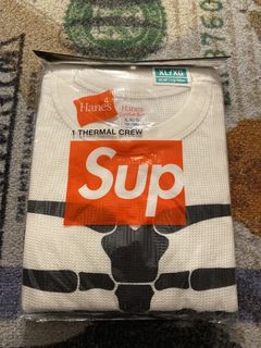 Supreme® Hanes Thermal Crew 1-Pack L/S Top Size XL FW22 Brand New