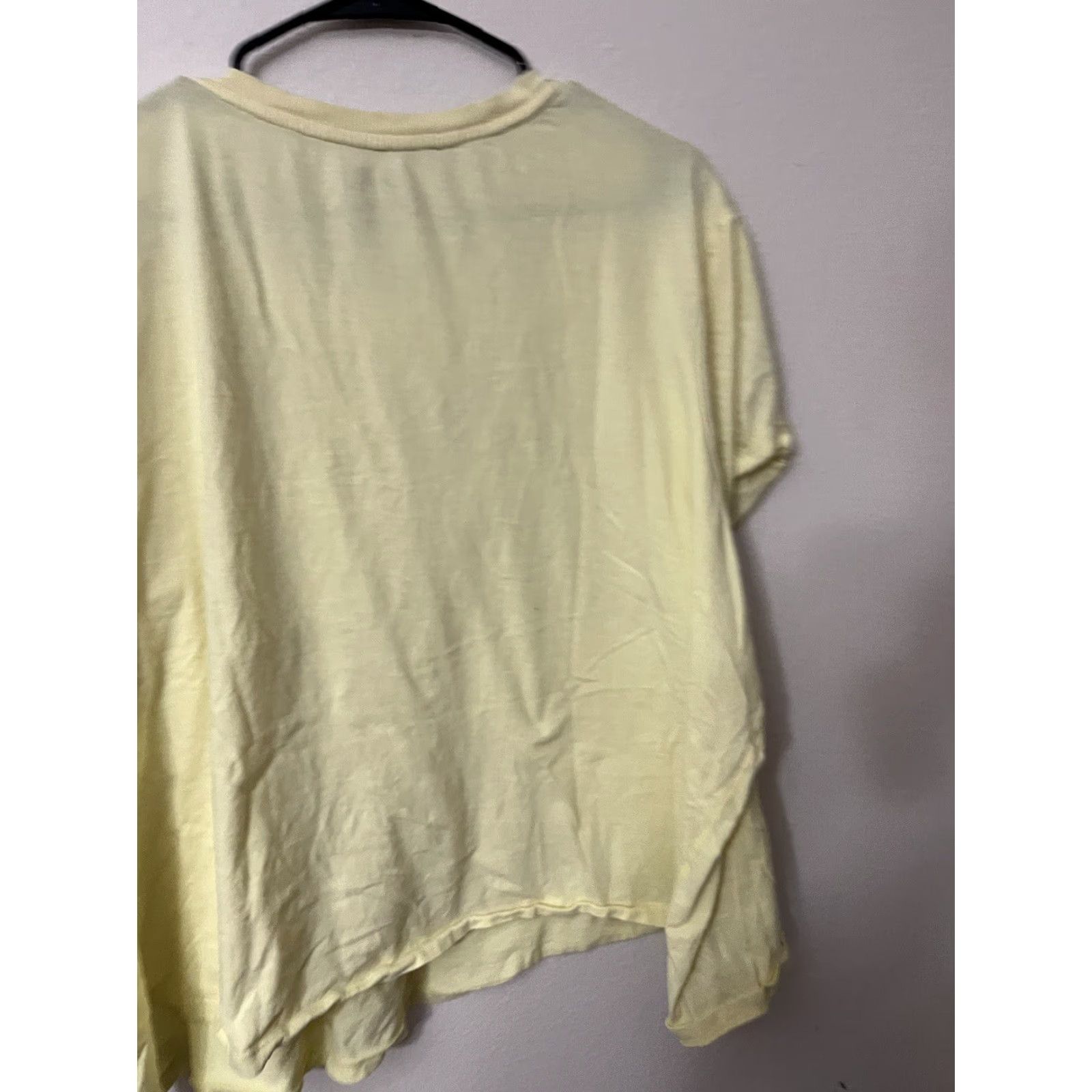 DKNY DKNY Sport Shirt Women 3X Yellow Cropped Crew Neck Plus Size Womens Size XXL / US 16-18 / IT 52-54 - 4 Thumbnail