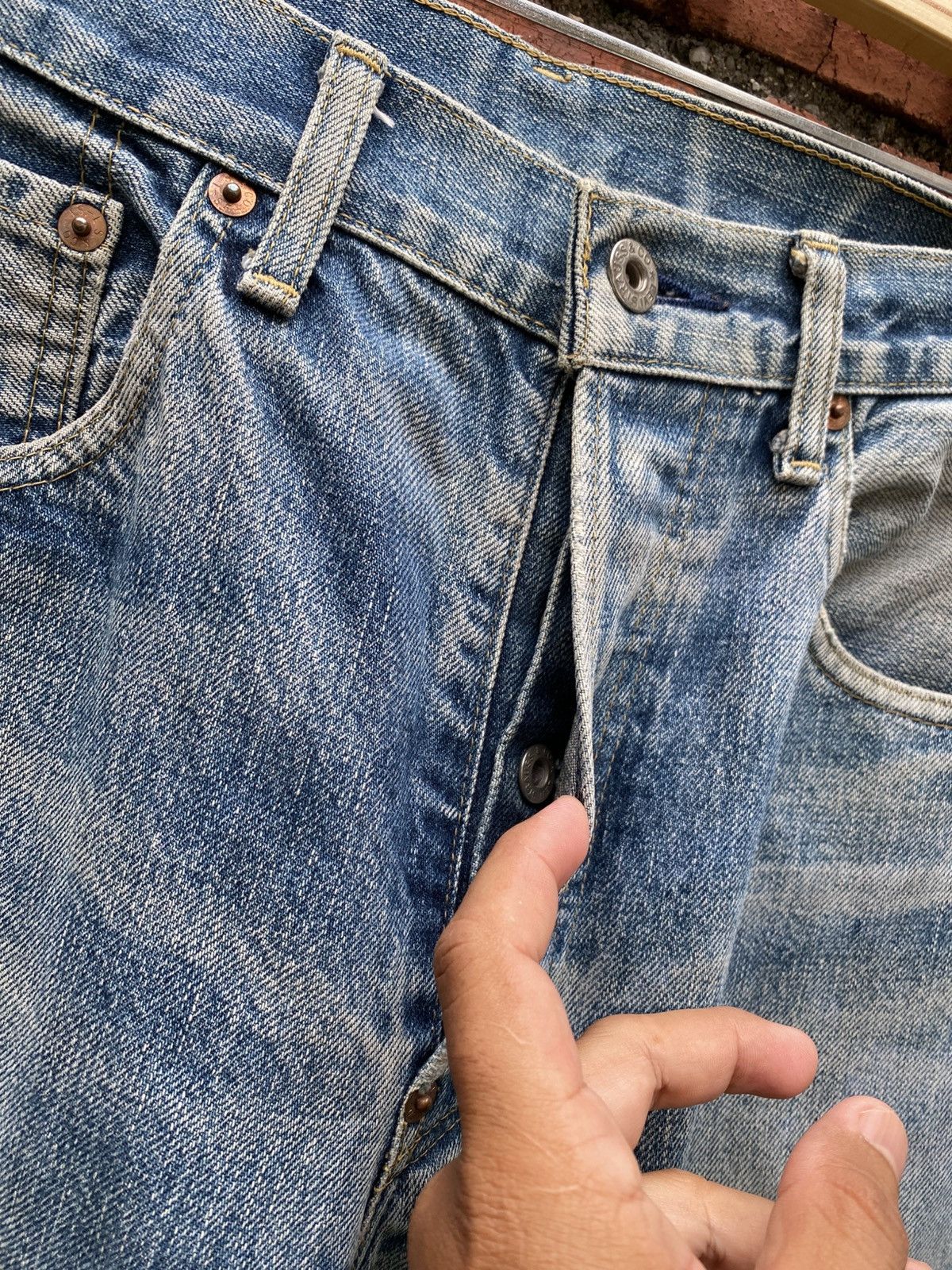 Levi's Vintage Clothing W31x33 Vintage levi's 701xx redline buckle back big E JAPAN Size US 31 - 6 Thumbnail