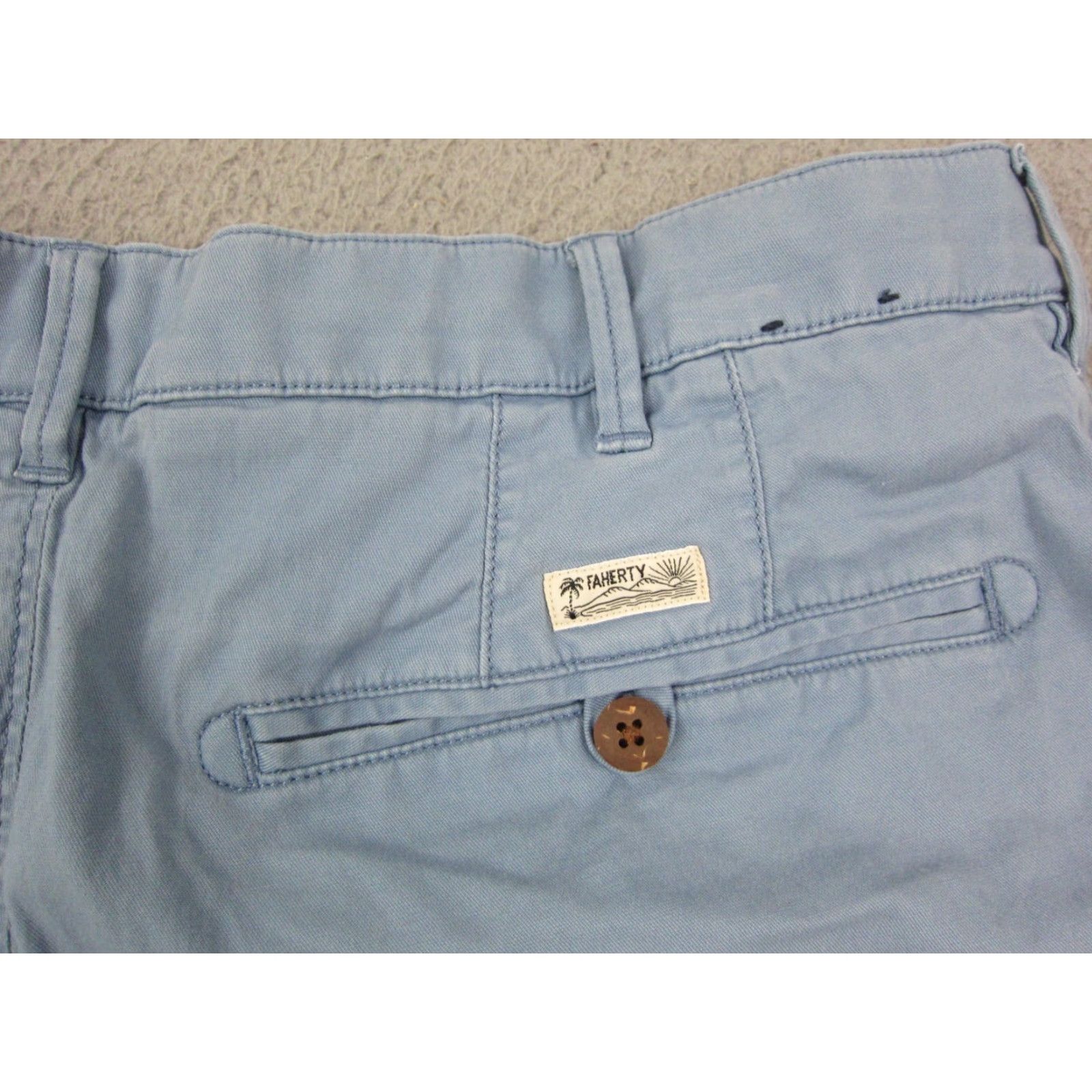 Faherty Faherty Shorts Adult 35 Blue Canvas Performance Chino Mens/Men Outdoor Size US 35 - 7 Thumbnail
