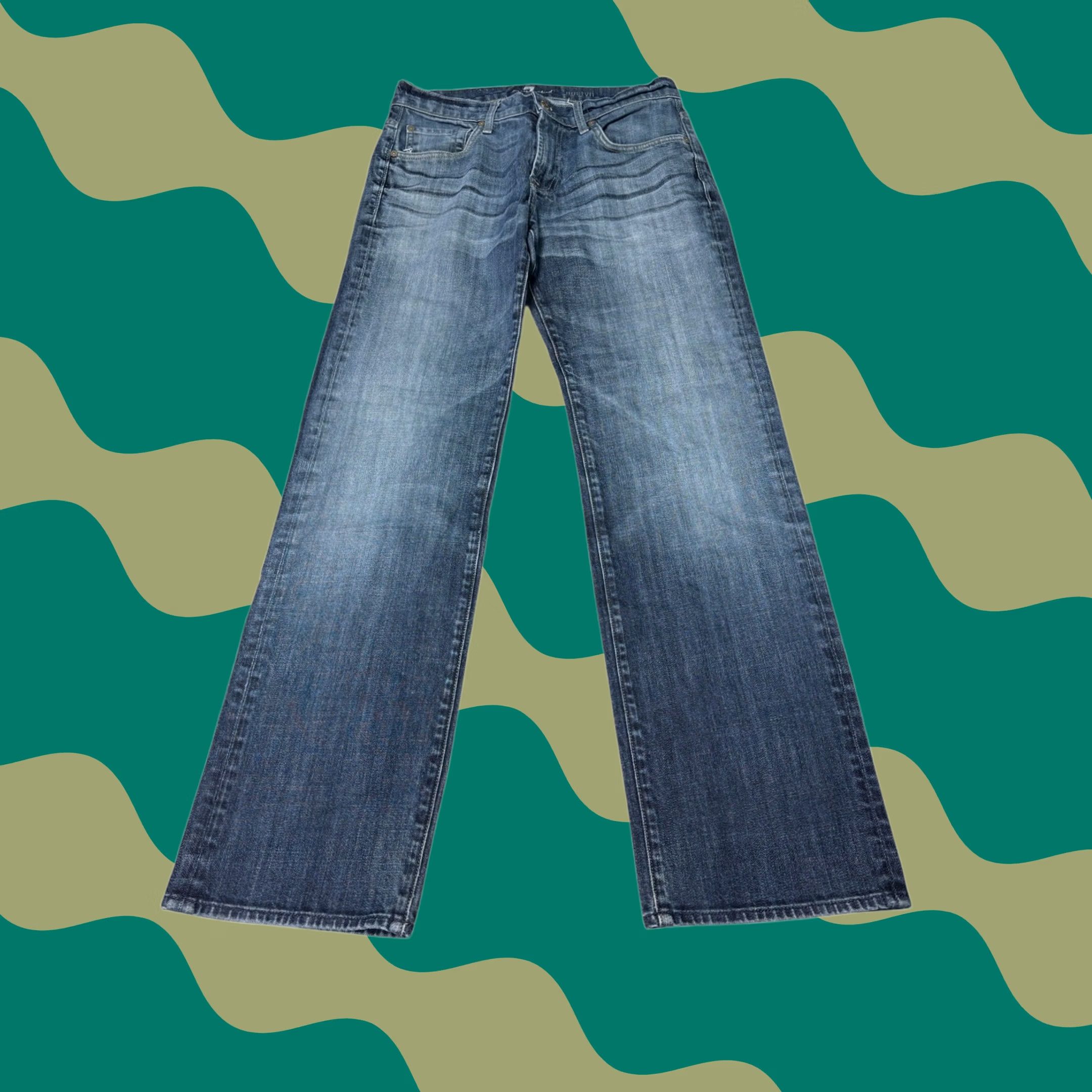 7 For All Mankind 7 For All Mankind Austyn Relaxed Straight Leg Jeans Mens 32X31 Blue Denim USA Shirt? Size US 32 / EU 48 - 1 Thumbnail
