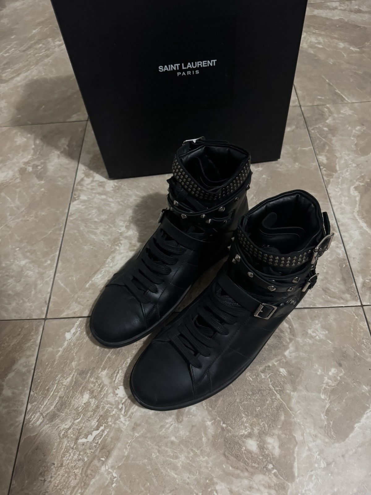saint laurent paris leather sneaker エディ期 Hedi Slimane × Saint Laurent Paris Saint Laurent FW16 Studded