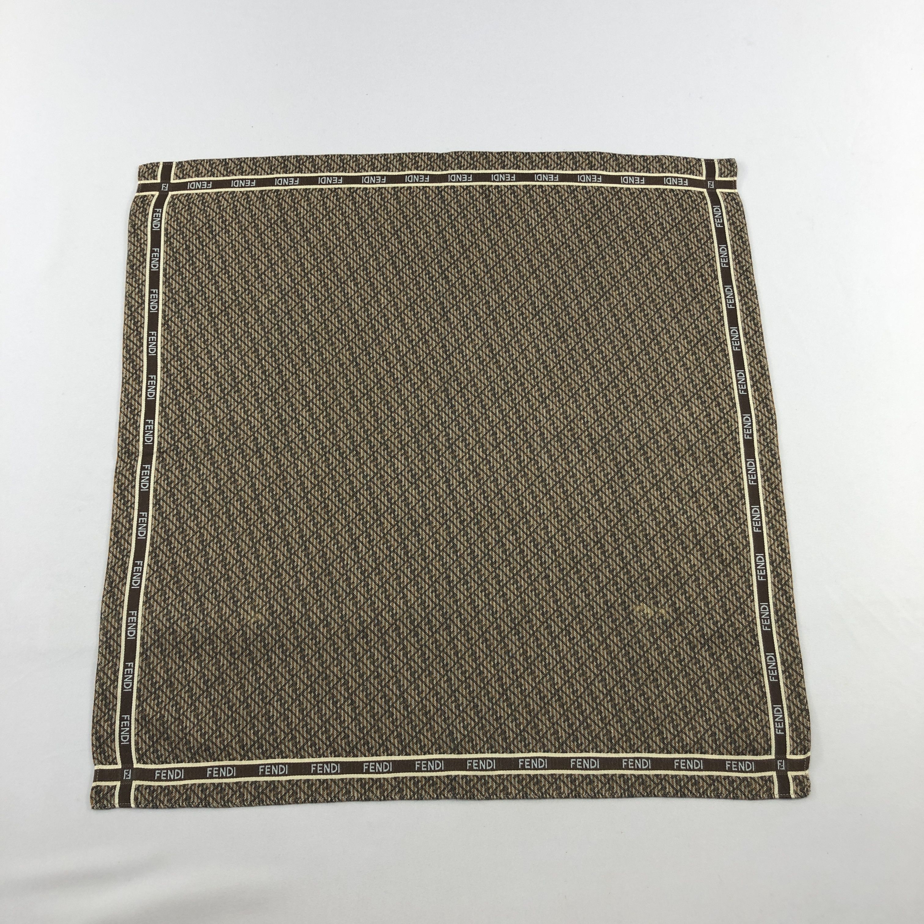 Japanese Brand Fendi Monogram FF Handkerchief Neckerchief Bandana H2849 Size ONE SIZE - 1 Thumbnail