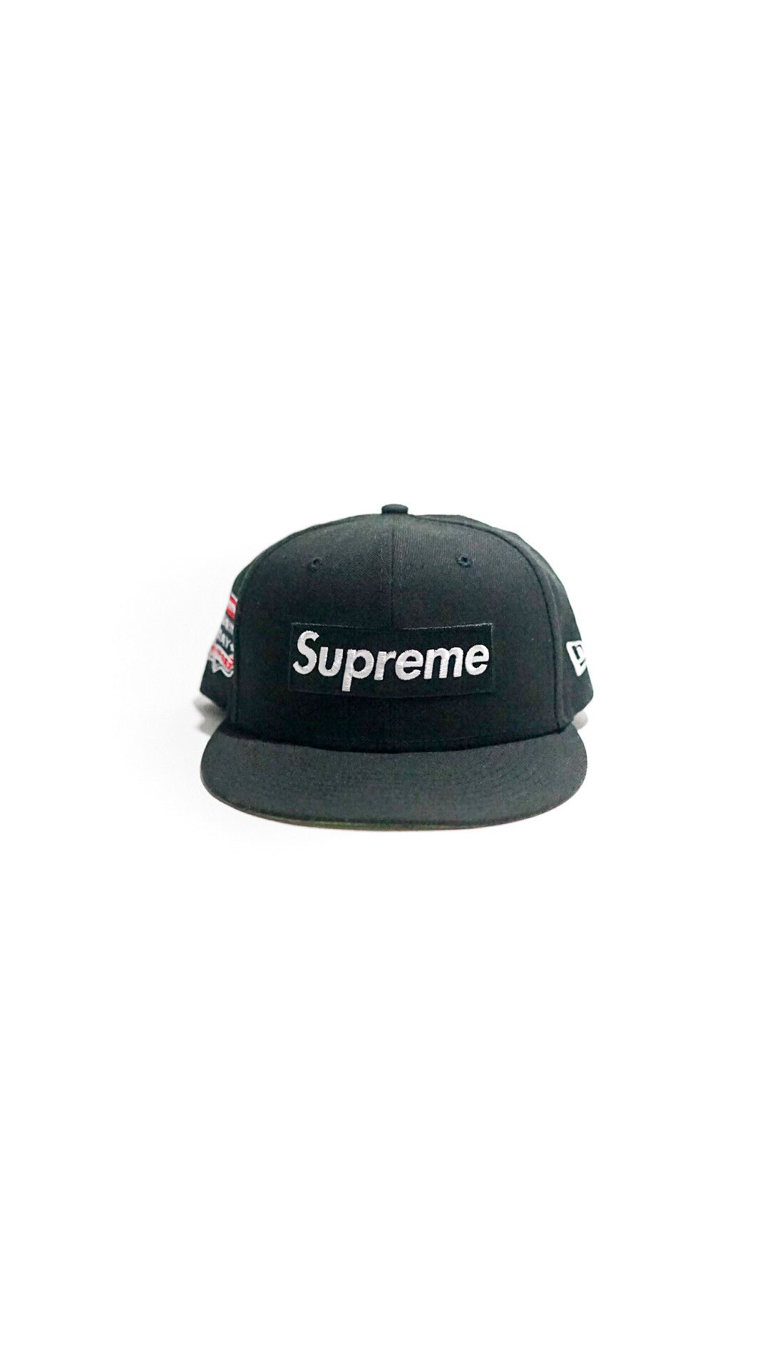 Supreme No Comp Box Logo New Era Fitted 7 3/8 | Grailed