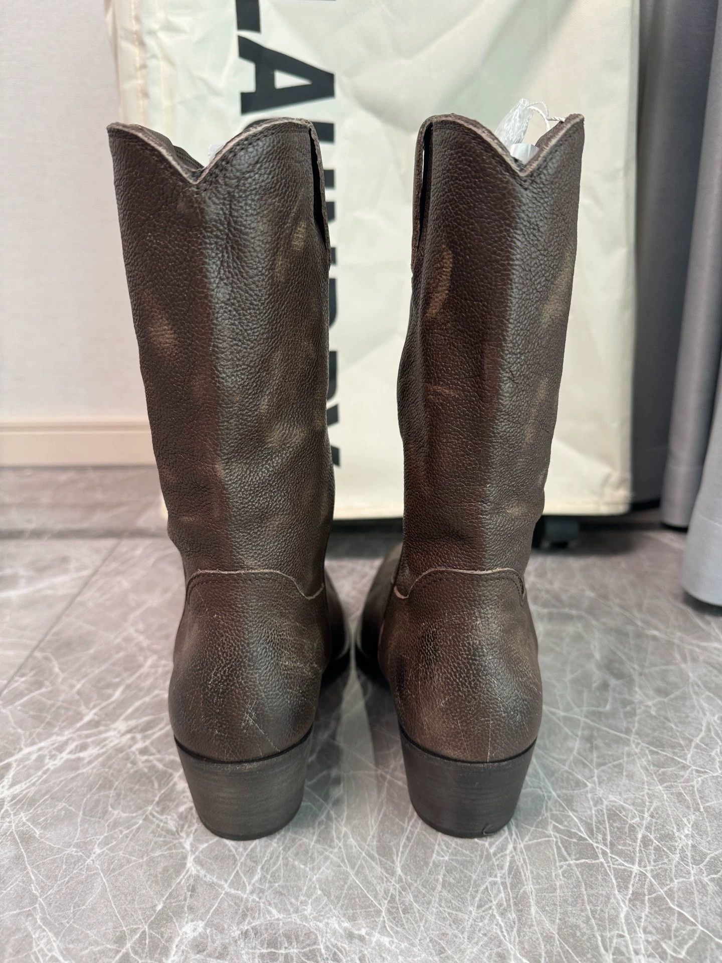 Miu Miu MIU MIU Women's Cocoa Brown Cowboy Boot 37.5 Size US 7 / IT 37 - 4 Thumbnail
