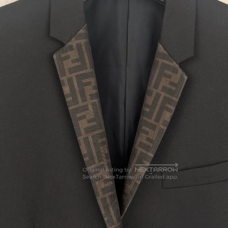 Fendi Fendi Black vintage suit jacket Size 50L - 3 Thumbnail