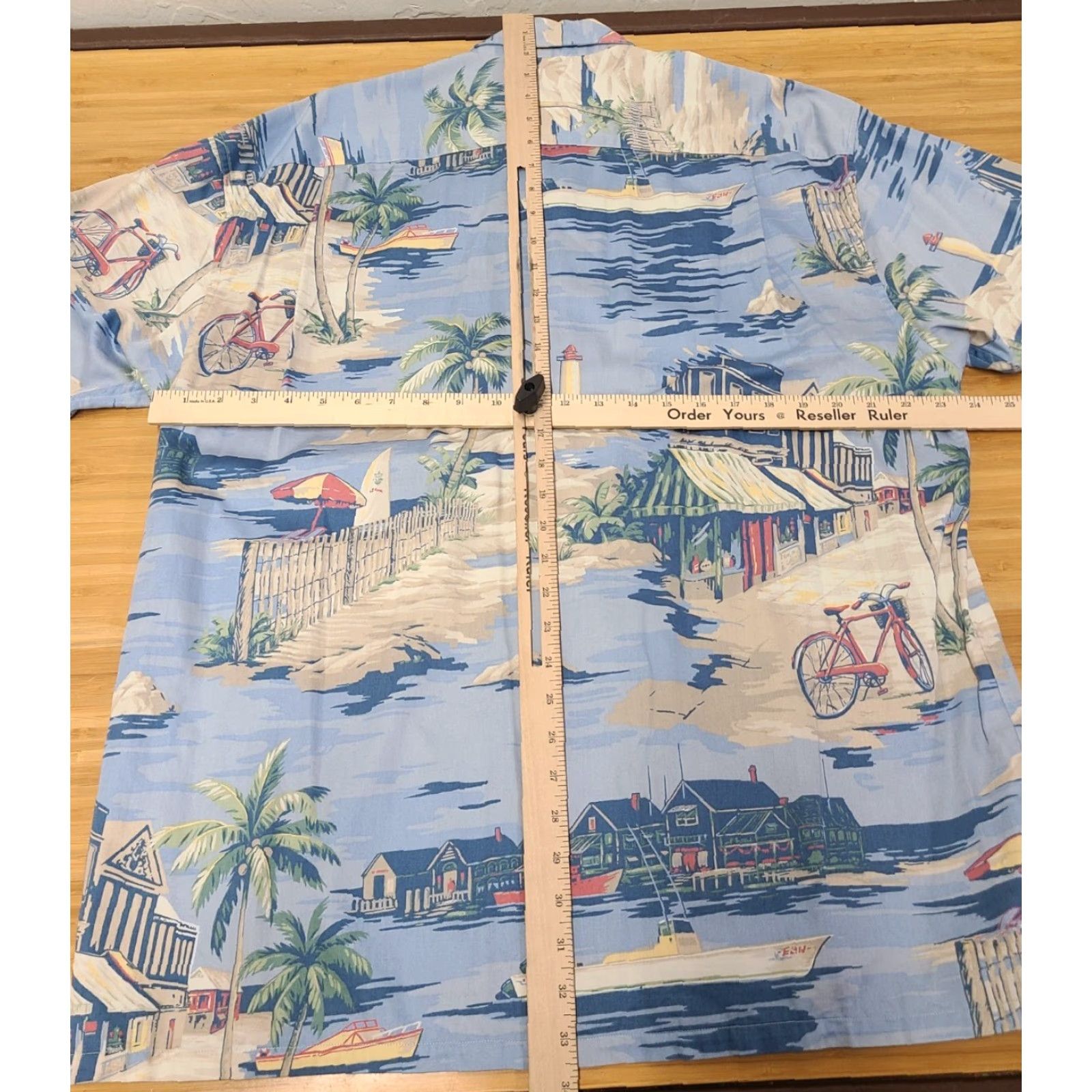 Nautica Nautica Mens Hawaiian Shirt Light Blue Multi Beach Lighthouse Size Large Size US L / EU 52-54 / 3 - 6 Thumbnail