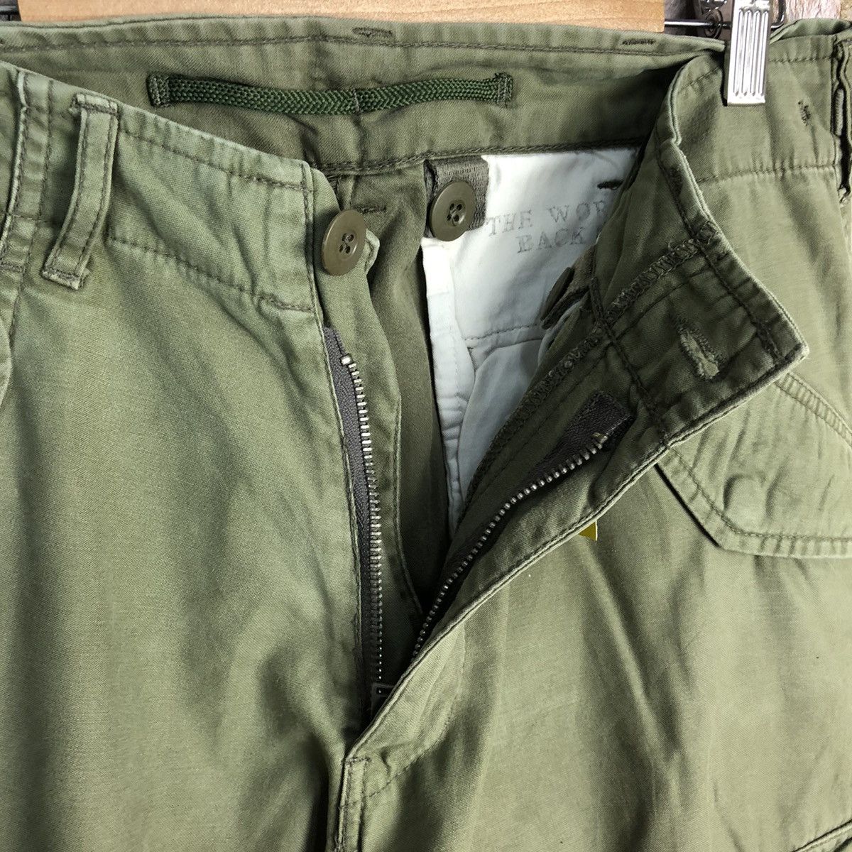 Japanese Brand Back Number Green Cargo Multipocket Pants #A734 Size US 31 - 12 Thumbnail