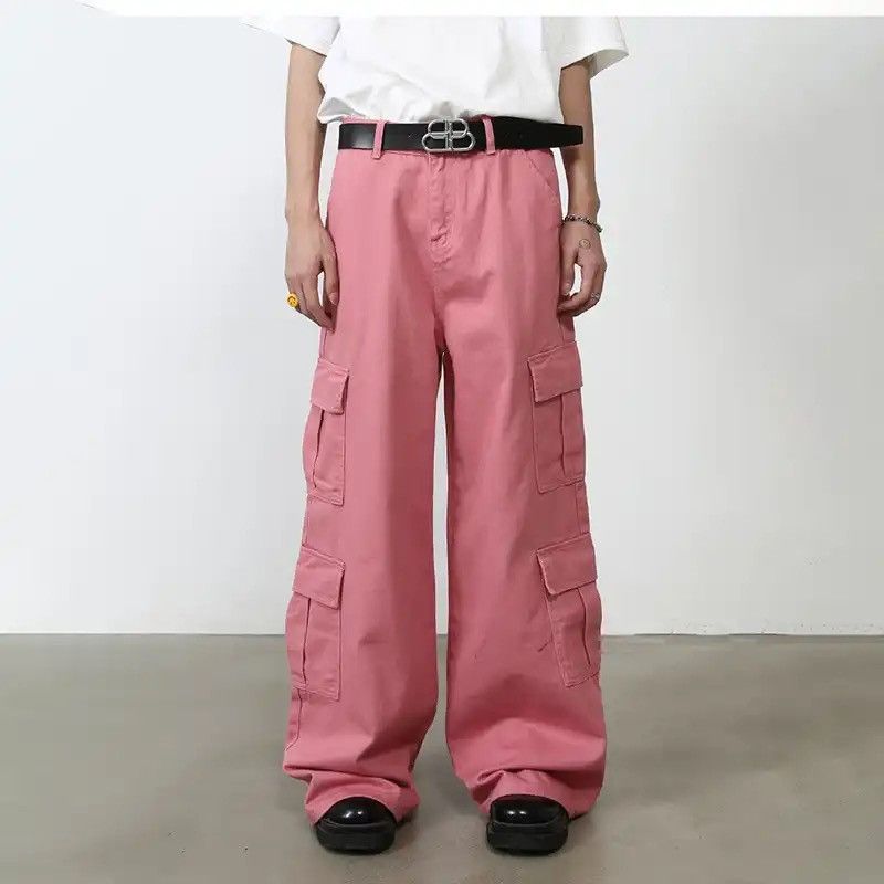 Japanese Brand × Vintage Fashion retro y2k pink cargo pants Size US 34 / EU 50 - 1 Thumbnail