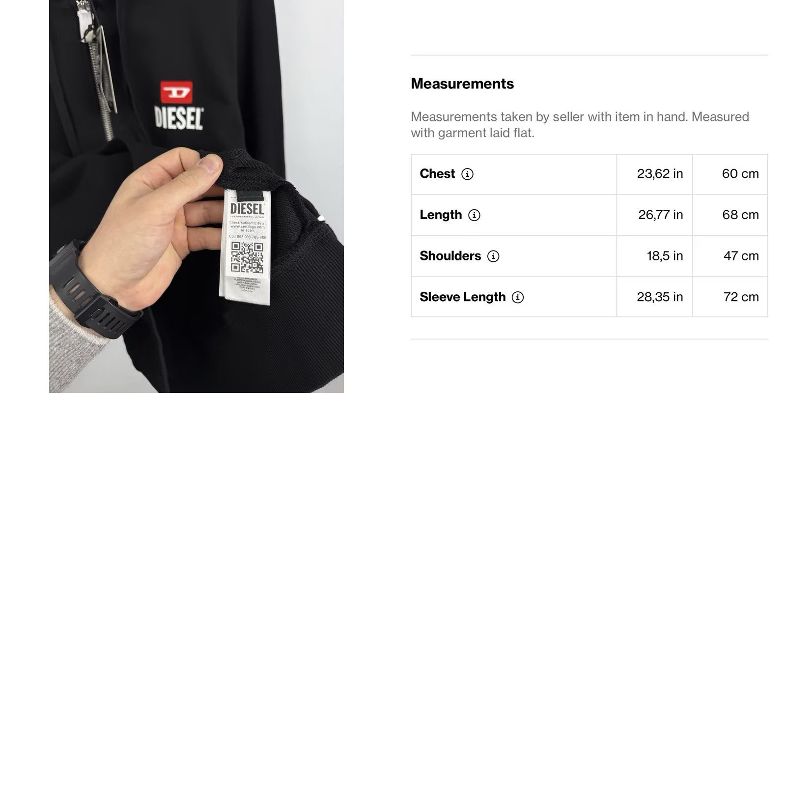 Diesel VINTAGE? Diesel Full Zip Hoodie Black For Successful Living Y2K Size L Mens Size US L / EU 52-54 / 3 - 9 Thumbnail