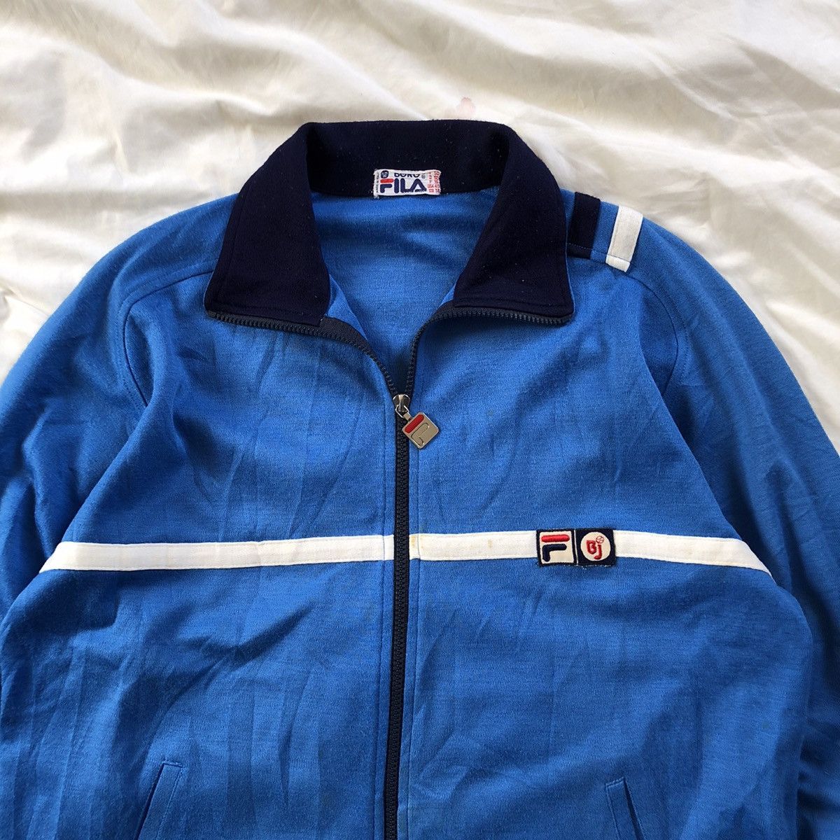 Fila × Vintage 1980 FILA BJ Borg French Blue Settanta mk2 Tracktop Jacket Size US M / EU 48-50 / 2 - 3 Thumbnail