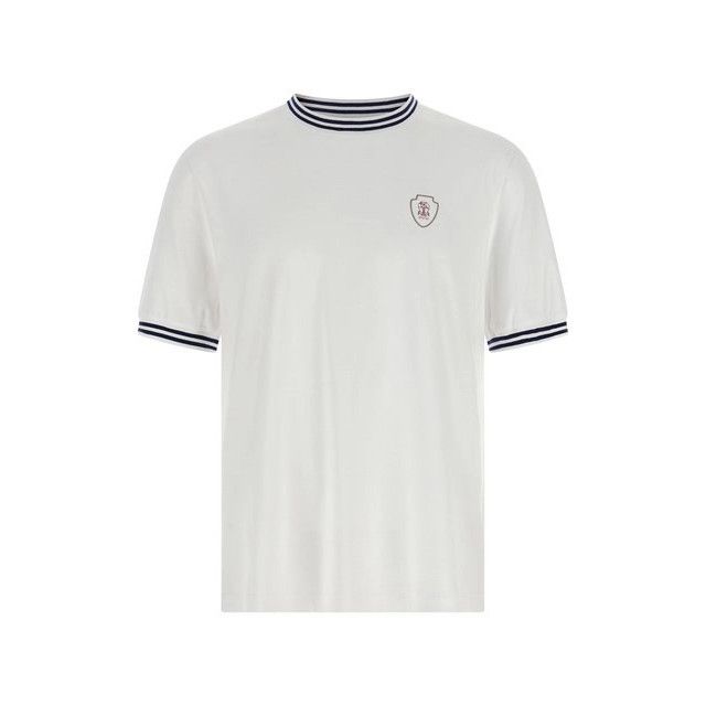 BRUNELLO CUCINELLI White Solomeo Cotton T-shirt New & Authen