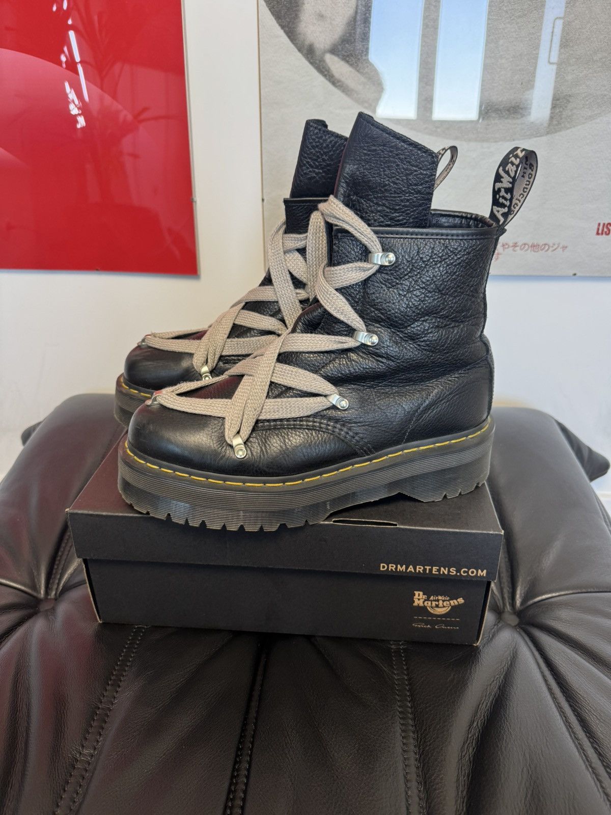 Rick Owens Rick Owens Dr. Martens Jumbo Lace Boot Zip Avant Garde Rare Size US 10 / EU 43 - 3 Thumbnail