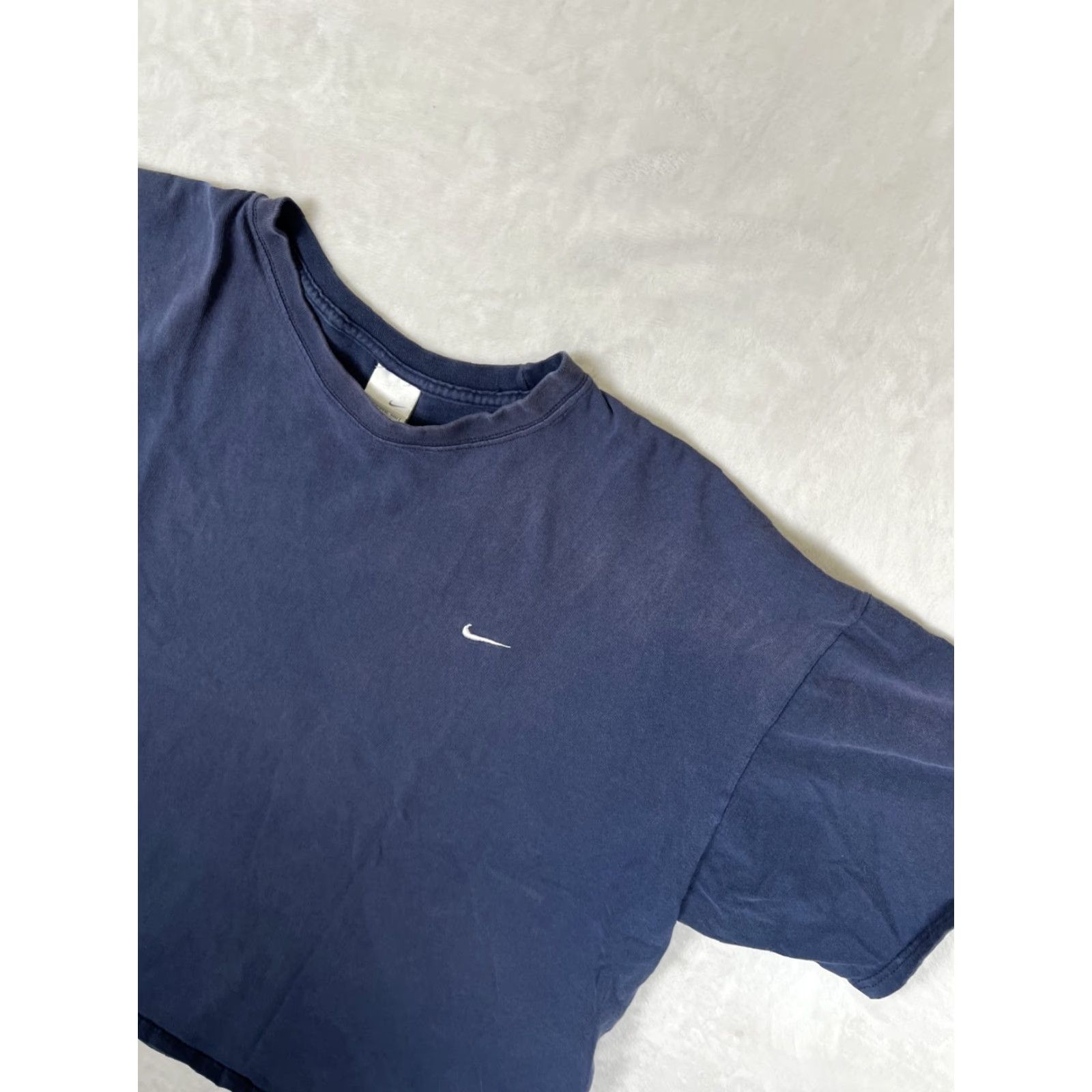 Nike VINTAGE Nike T-Shirt Nike Blue 2XL Embroidered Swoosh 90s Y2K Fadeed Size US XXL / EU 58 / 5 - 3 Thumbnail