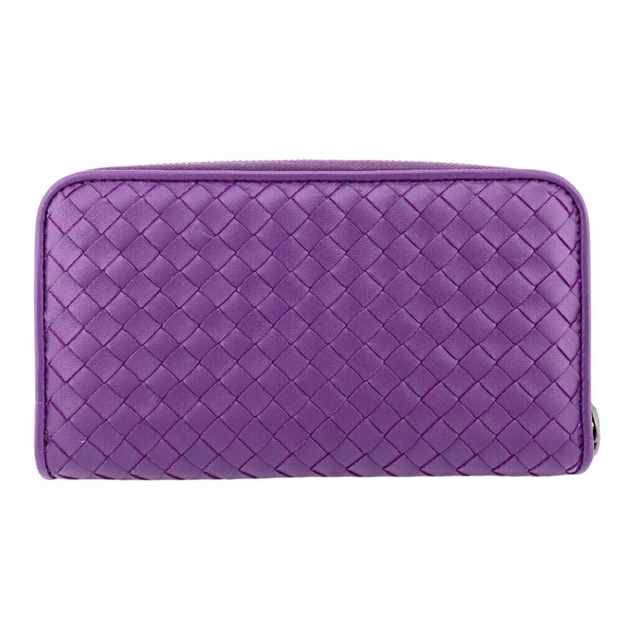 Bottega Veneta BOTTEGAVENETA Bottega Veneta Round Intrecciato Long Wallet Purple Men's Size ONE SIZE - 1 Thumbnail