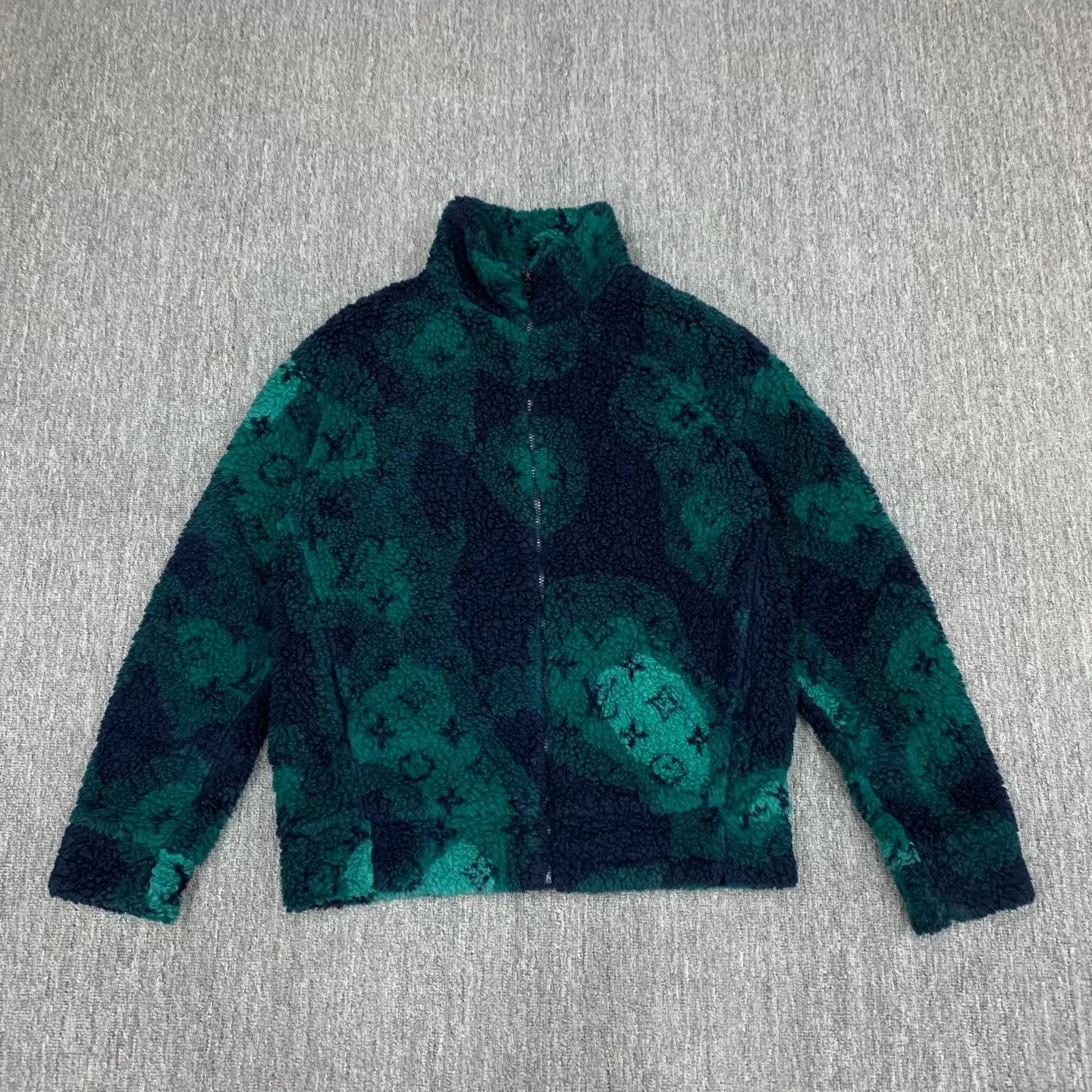 Louis Vuitton LV Green Monogram All-over Logo Teddy Fleece Jacket Size M / US 6-8 / IT 42-44 - 1 Thumbnail