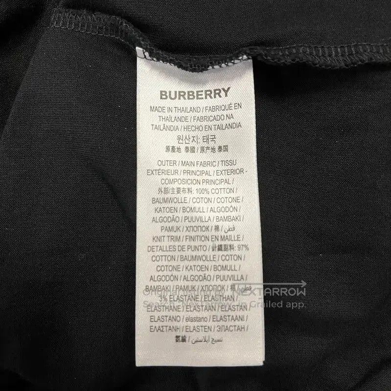 Burberry Burberry Black Cotton Women's T-Shirt. Size XS / US 0-2 / IT 36-38 - 5 Thumbnail