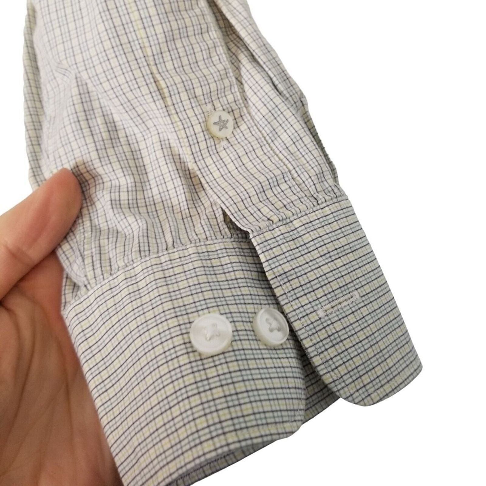 John Varvatos John Varvatos Mens Plaid Dress Shirt 32/33 Designer Career Size US XXL / EU 58 / 5 - 4 Thumbnail