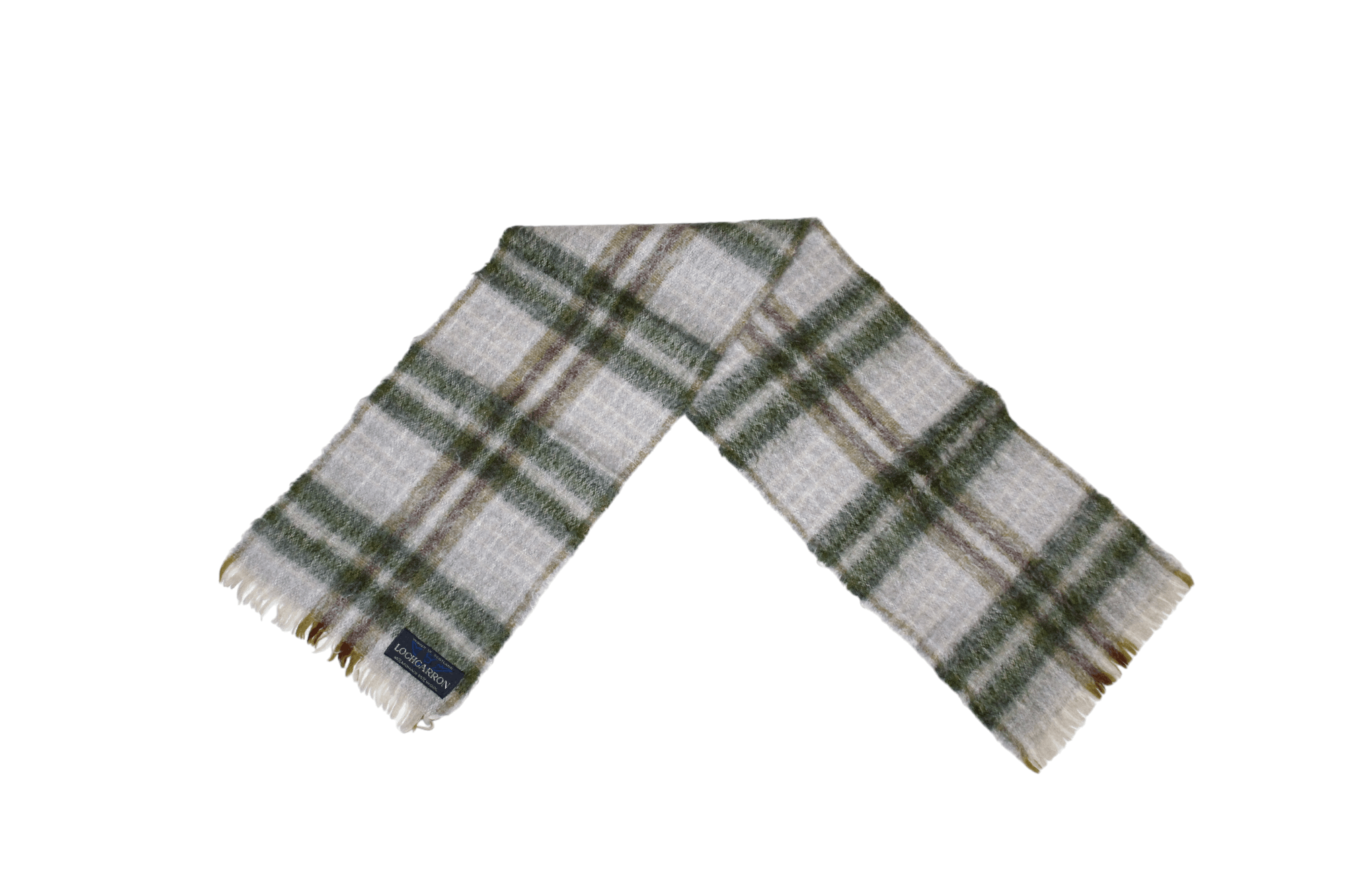 Donegal Tweed VTG 🔥 Lochcarron Mohair Wool Plaid Tartan Casual Scarf Size ONE SIZE - 2 Thumbnail
