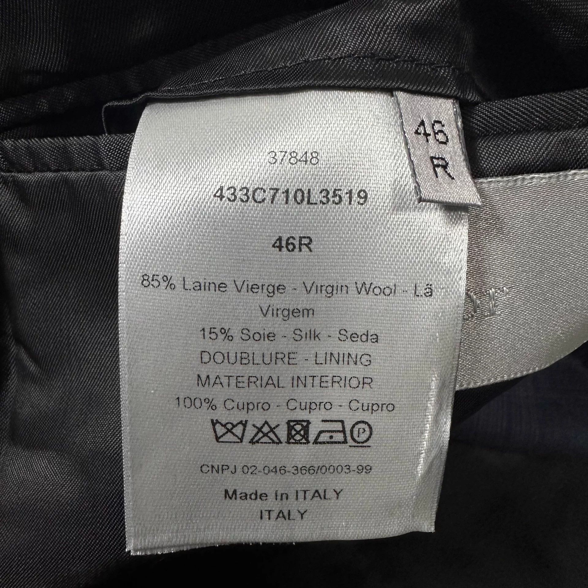 Dior Dior Midnight Blue Purple Tint Check Suit 46 Size 46R - 6 Thumbnail