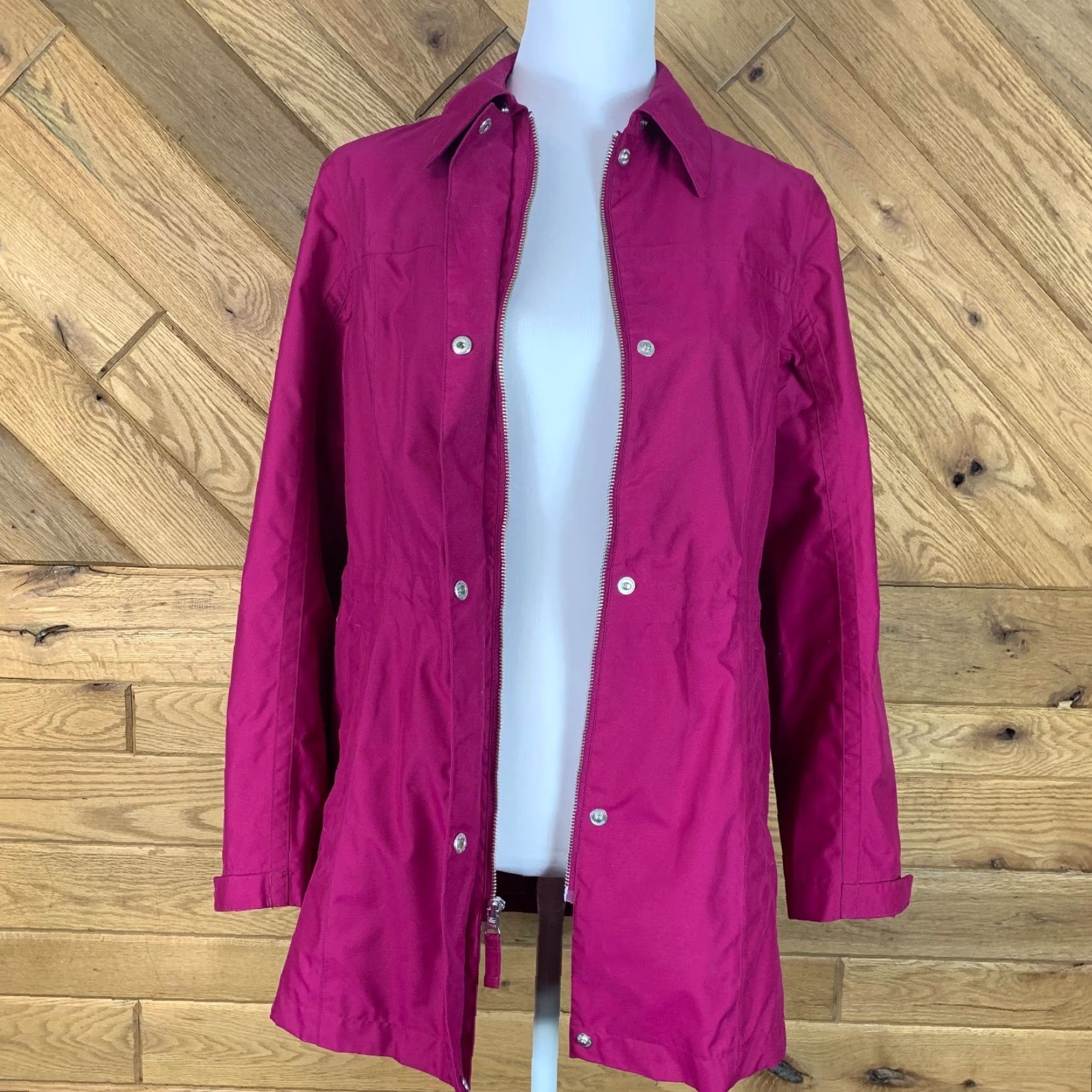 Pinko VINTAGE Lands Ends Womens Full Zip Snap Closure Jacket Long Sleeve Pink Size Small 6-8 Size S / US 4 / IT 40 - 2 Thumbnail