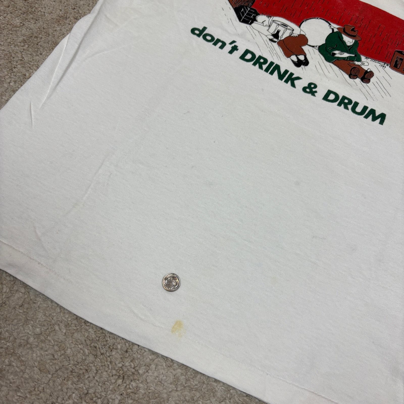 Vintage Vintage 1989 Don't Drink and Drum T Shirt Men's XL Drummer Size US XL / EU 56 / 4 - 10 Thumbnail