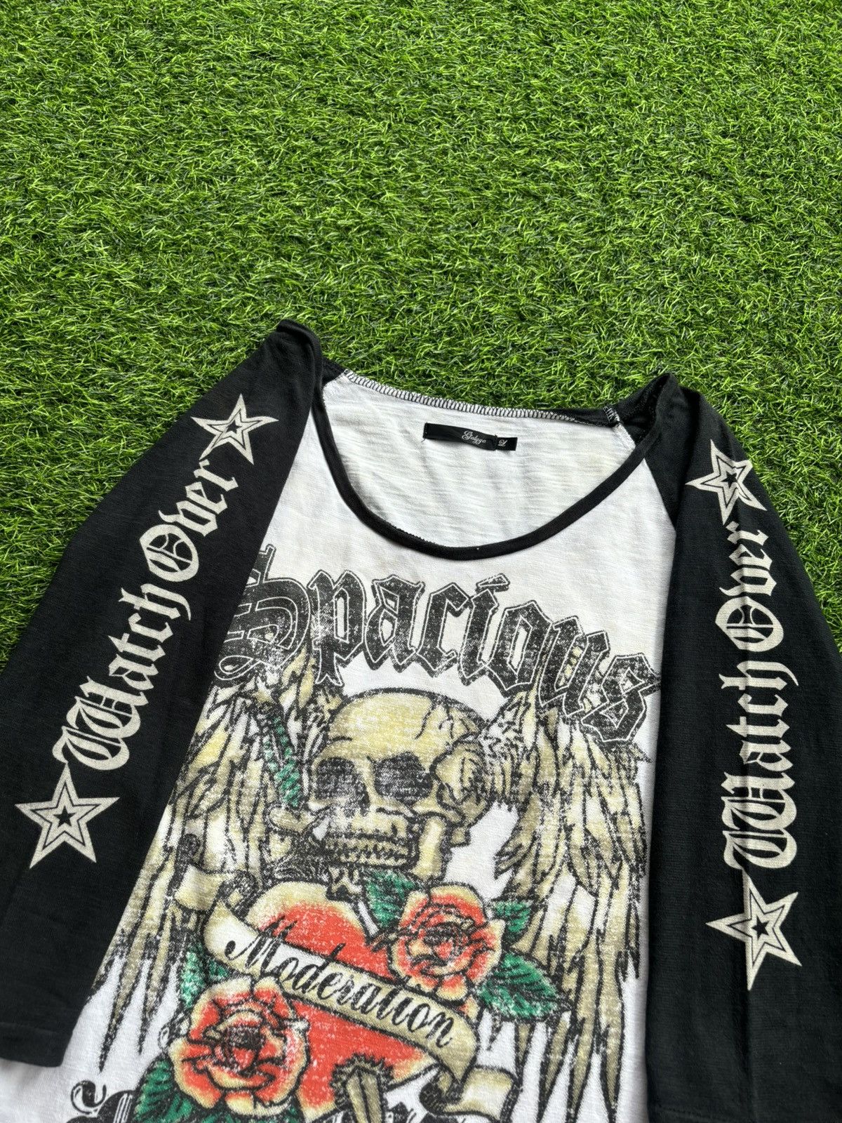 Hysteric Glamour Y2k Galyge Skull Poem Punk Style 3/4 Longsleeve Size US M / EU 48-50 / 2 - 3 Thumbnail