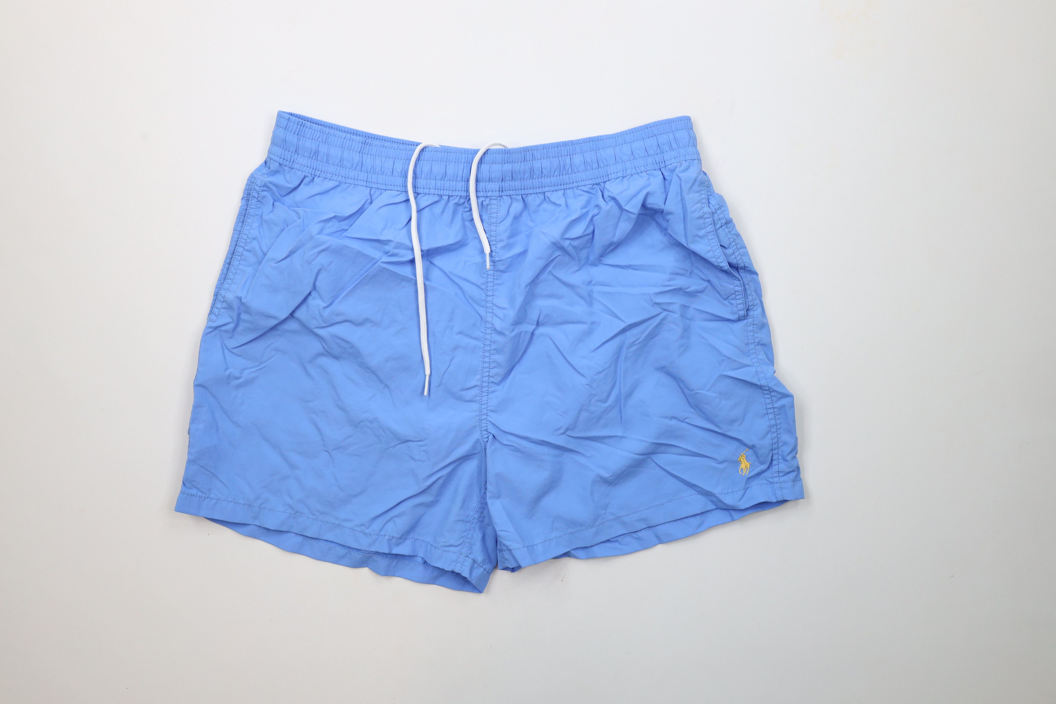 Ralph Lauren × Vintage Vintage 90s Ralph Lauren Above Knee Shorts Swim Trunks Blue Size US 36 / EU 52 - 1 Thumbnail