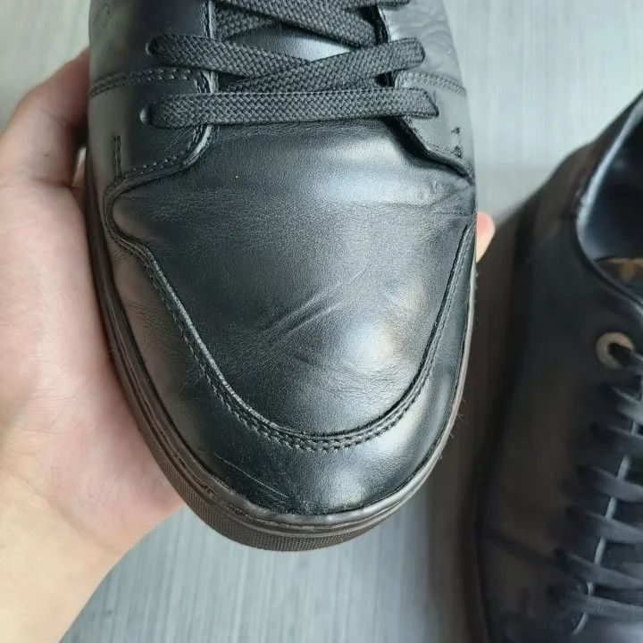 Louis Vuitton Louis Vuitton Black Leather Sneakers -2508 Size US 8 / EU 41 - 5 Thumbnail