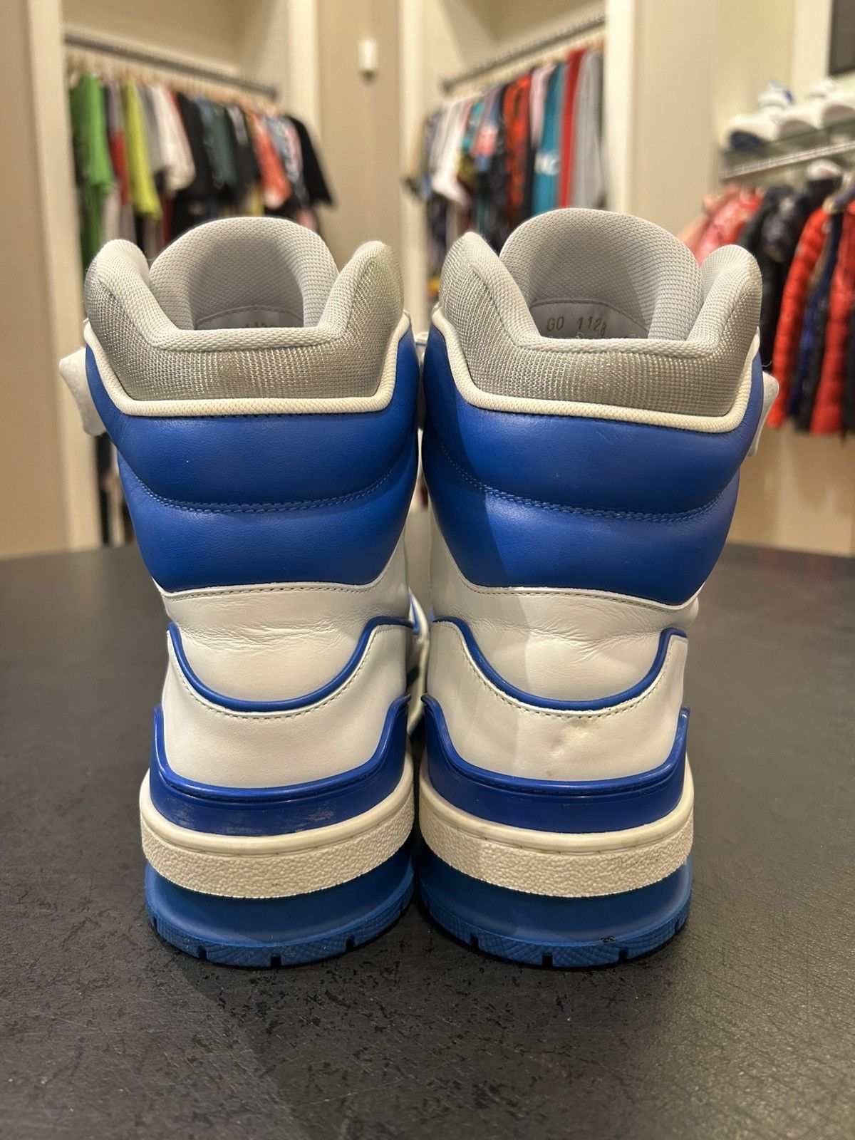 Louis Vuitton Louis Vuitton High Top Trainer - White/Blue Size US 9 / EU 42 - 5 Thumbnail