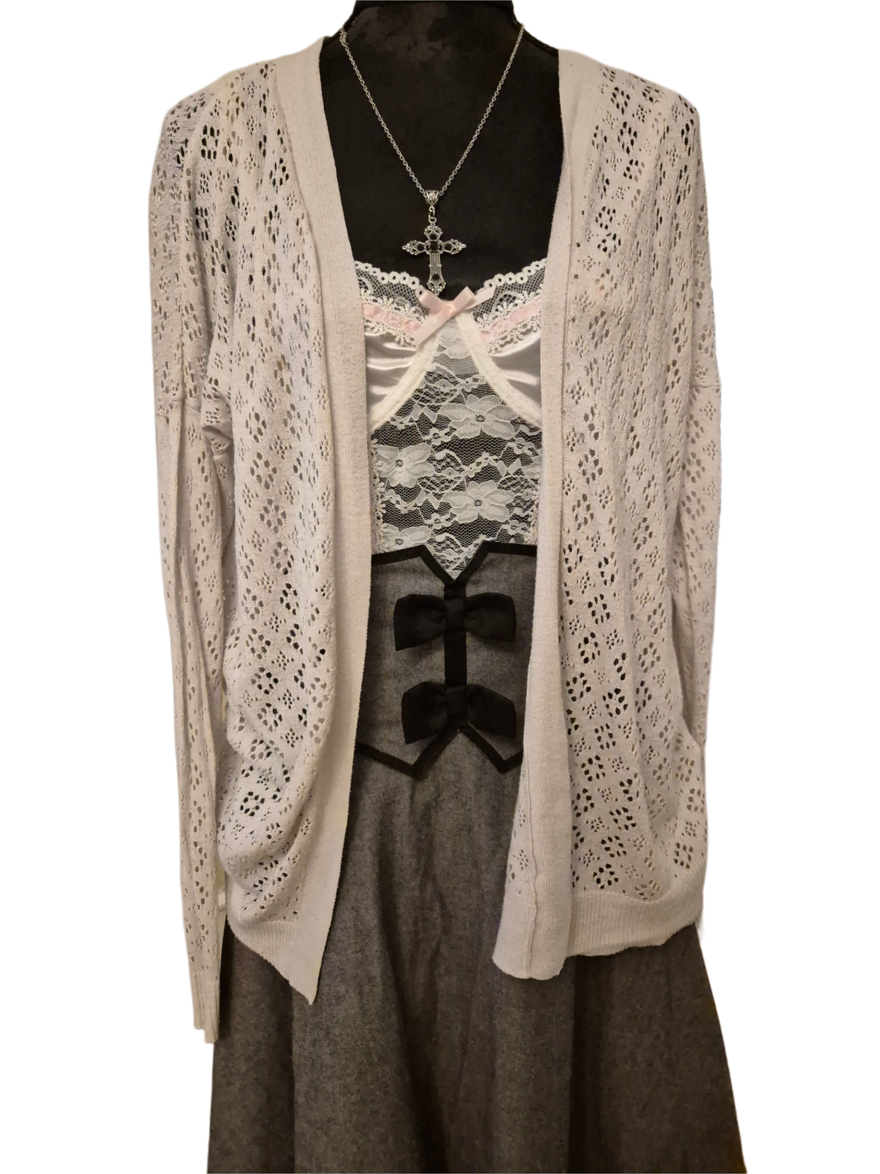 Other Lace Embriodered Cardigan Bolero Fairy lolita cute y2k Size S / US 4 / IT 40 - 1 Thumbnail
