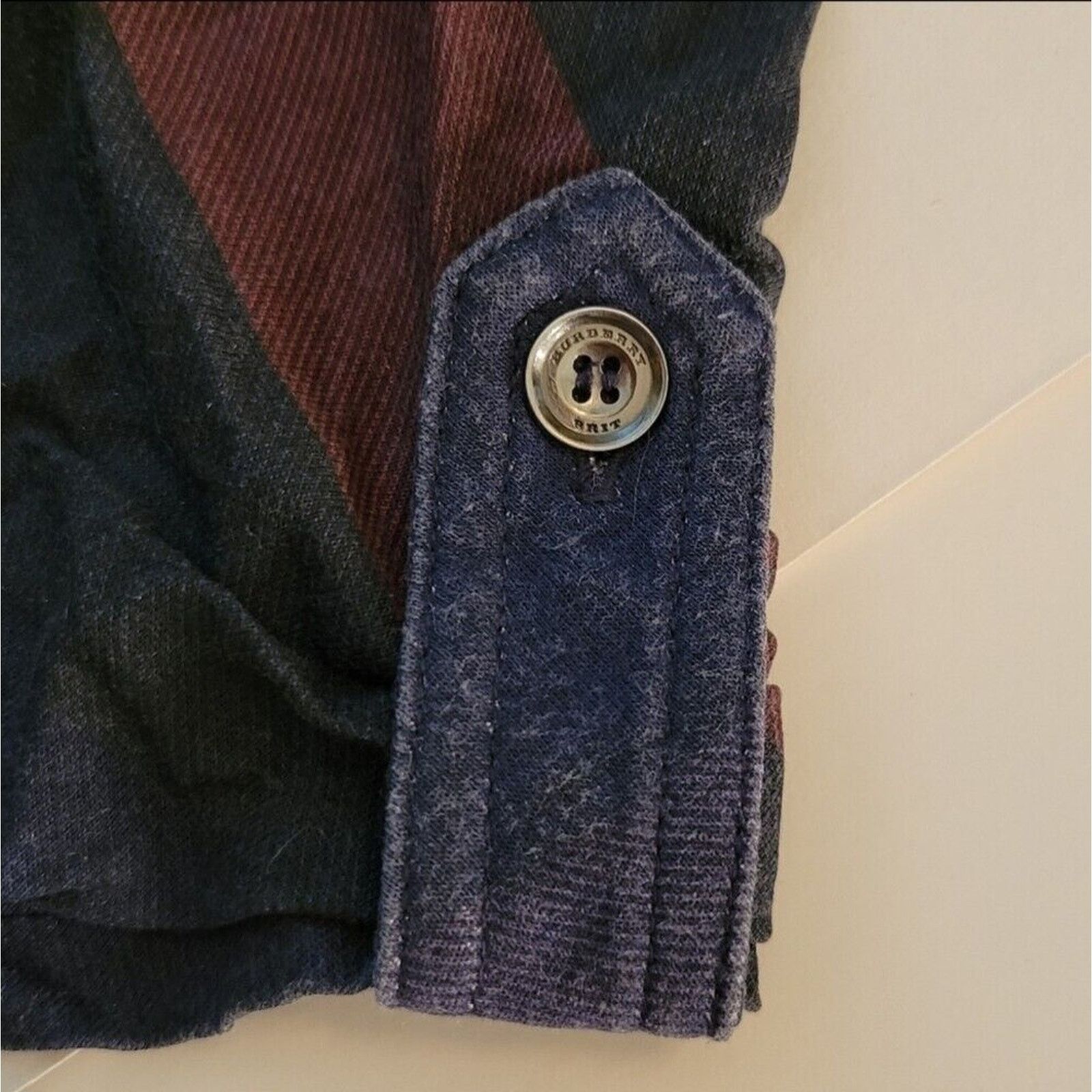 Burberry Burberry Brit Purple Plaid Top SzL Size L / US 10 / IT 46 - 4 Thumbnail