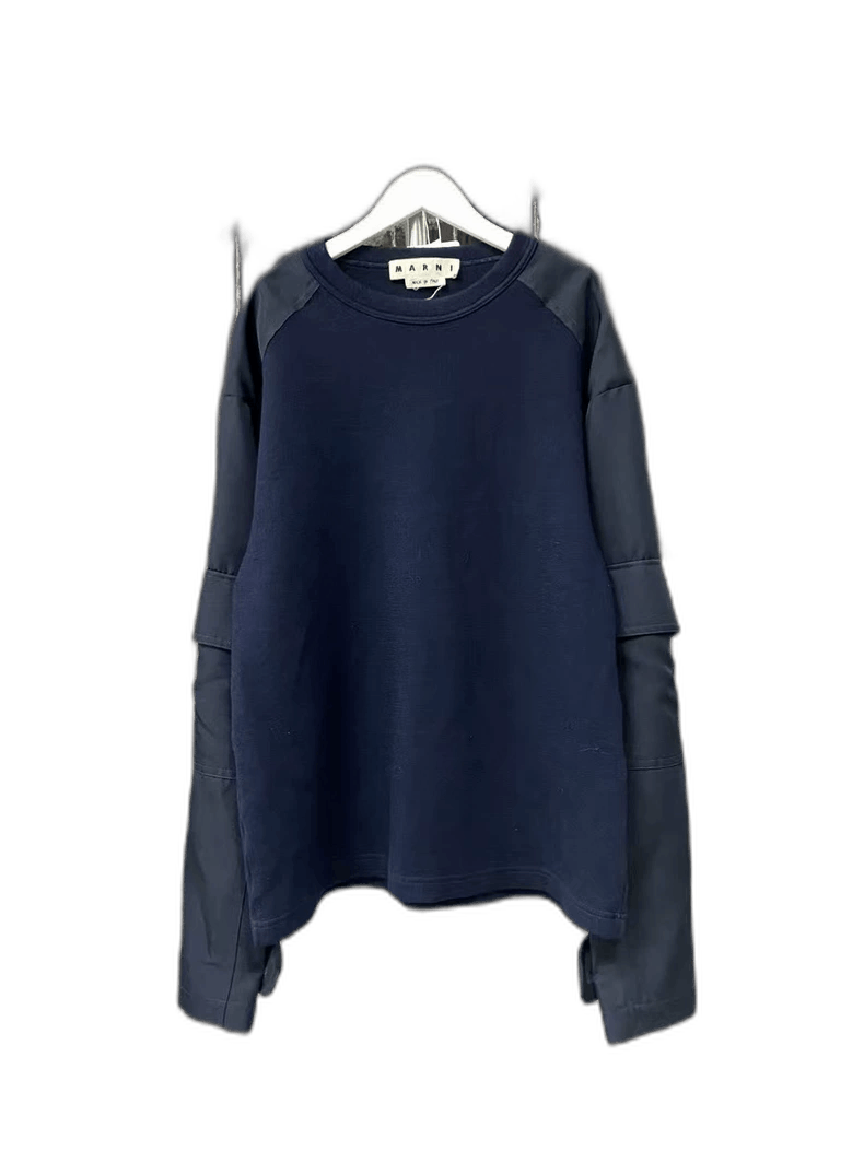 Marni Marni Nylon Panel Sweatshirt Size 52 Size US L / EU 52-54 / 3 - 1 Thumbnail
